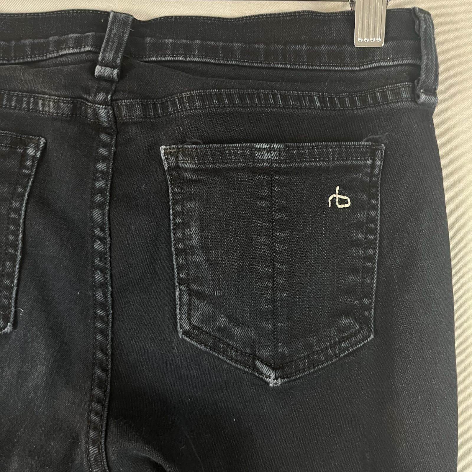 Rag & Bone Jeans Women’s Black Skinny Stretch in Coal W1502K520 Sz 26 Goth Skate - Thumbnail 4