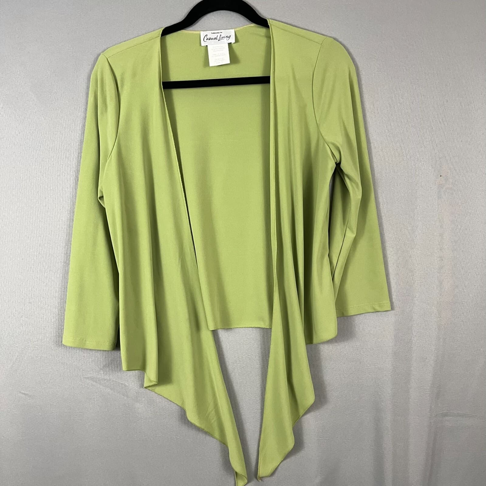 Vintage Key Lime Green Womens Sleeveless Twist Front Top Made USA Small Y2K 2000 - Thumbnail 4