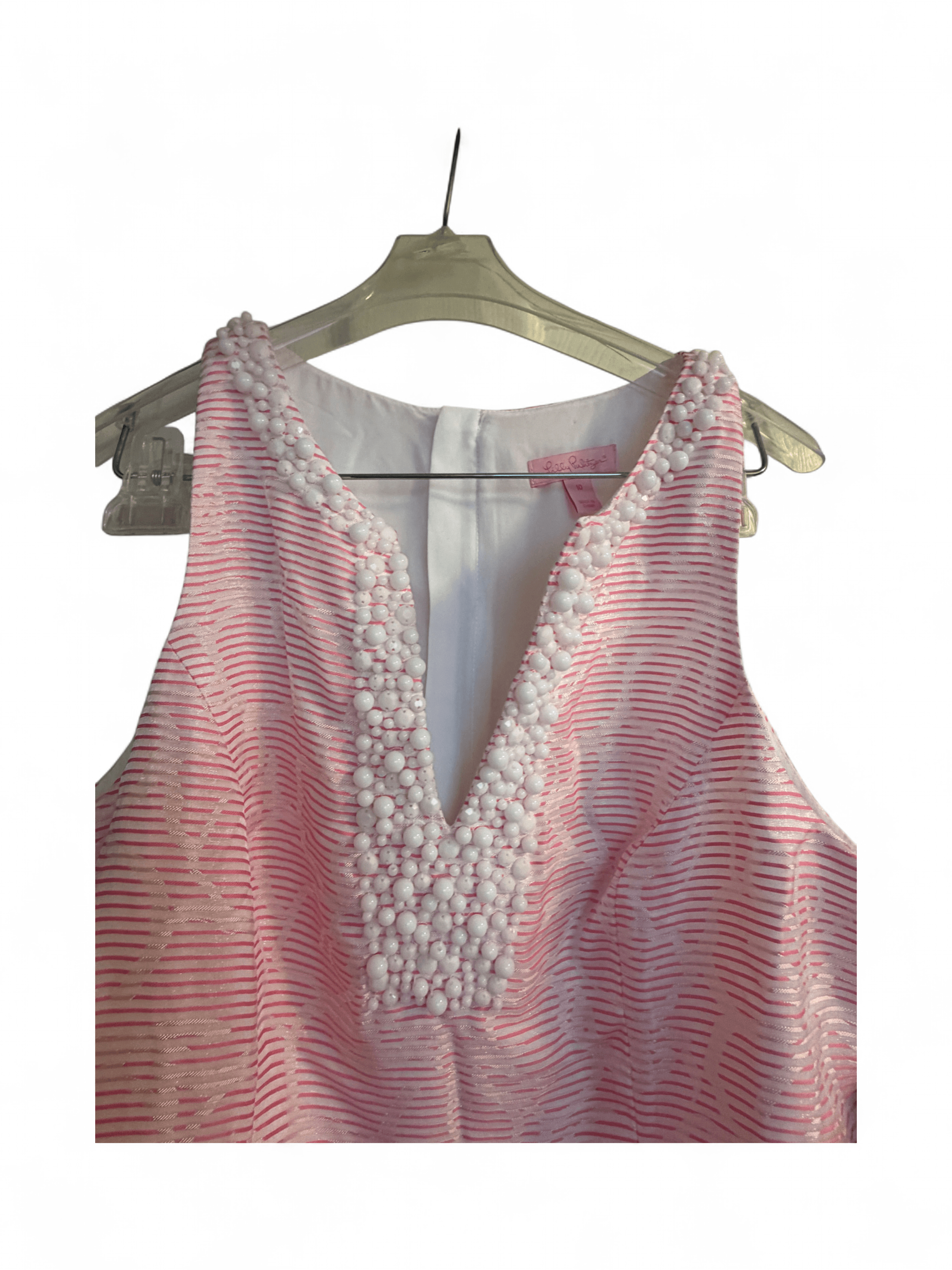 Lilly Pulitzer Airy Shift Dress Sz 10 Pink Rosy Posie - Thumbnail 5