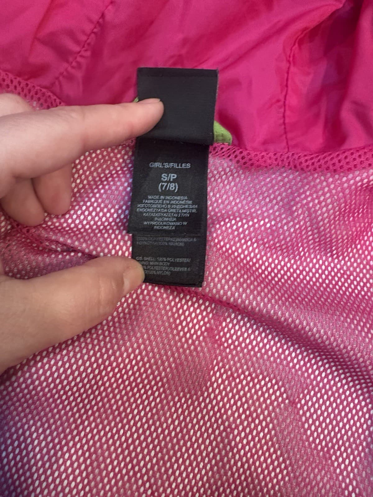 North Face Girls System Jacket Green Pink 7 8 Winter Ski Waterproof Hooded - Thumbnail 8