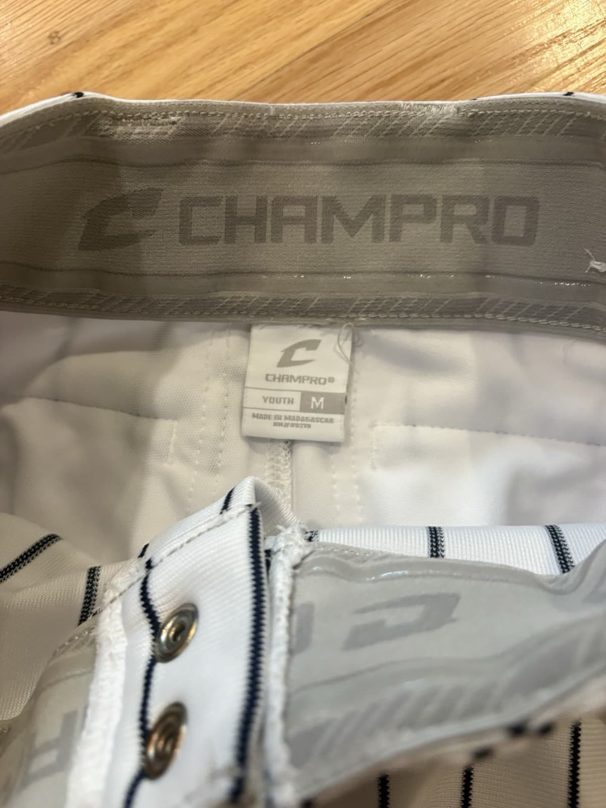 champro baseball pants White Navy Pinstripe YM Medium - Thumbnail 6