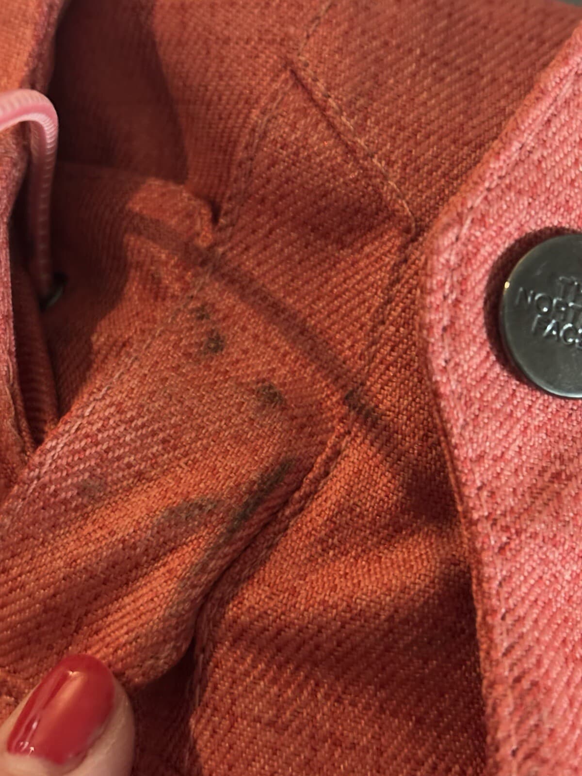 North Face hyVent Jacket Parka Women’s Small S Coral Orange Belted 600 Hood Ski - Thumbnail 9