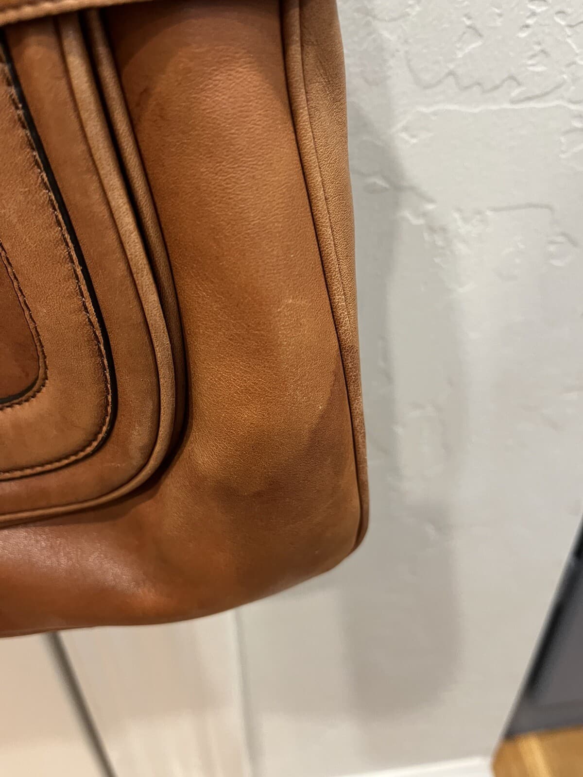 Cole Haan tan cognac brown tote shoulder bag purse - Thumbnail 2
