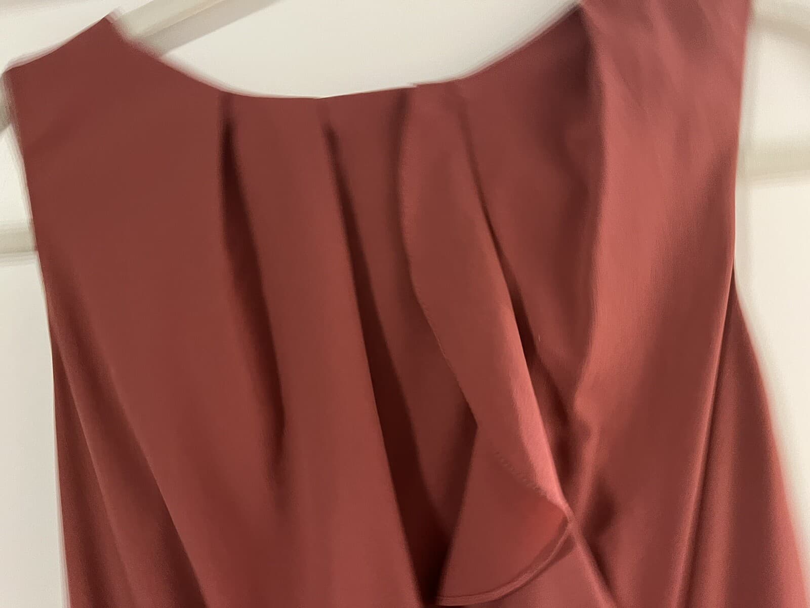 Zara Cocktail Dress Mauve Pink Ruffle small S - Thumbnail 3