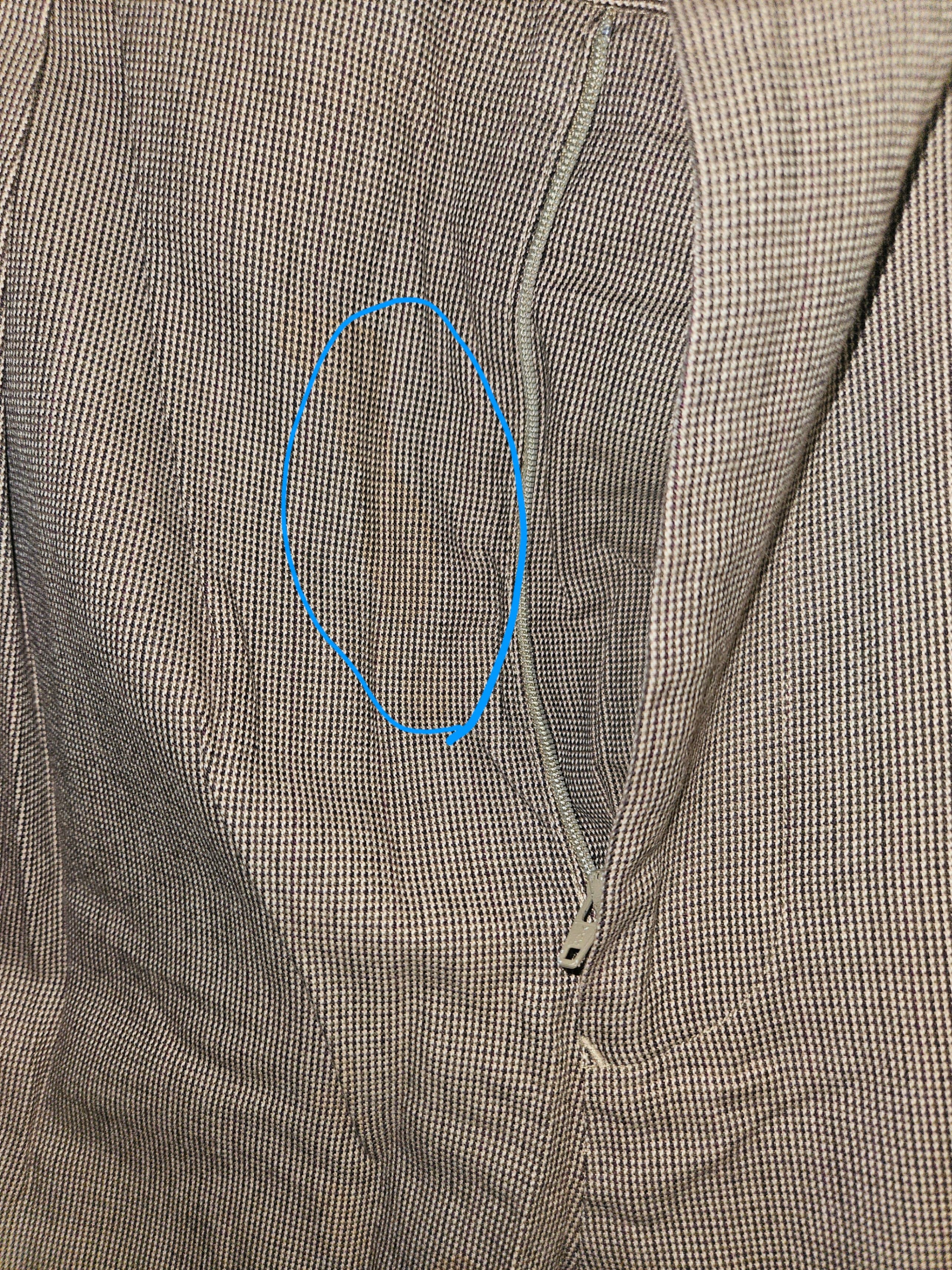 Men's Brown Checkered Dress Pants - Thumbnail 2
