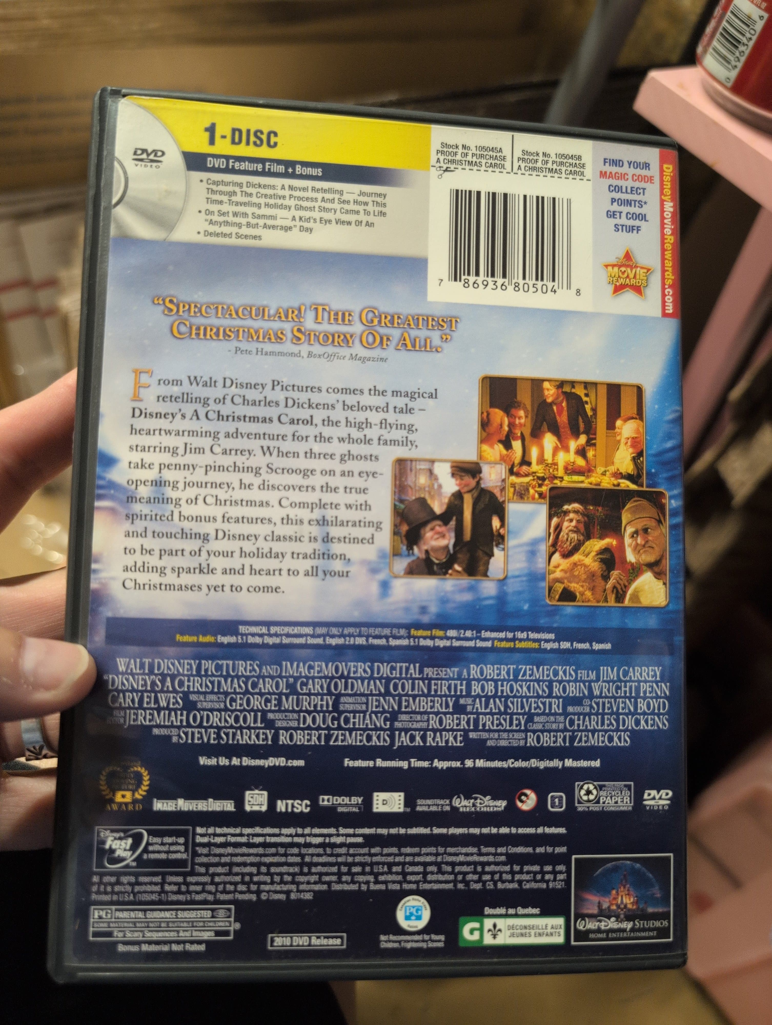 Disney S a Christmas Carol (DVD) Walt Disney Pictures  Animated  Family Oriented - Thumbnail 9