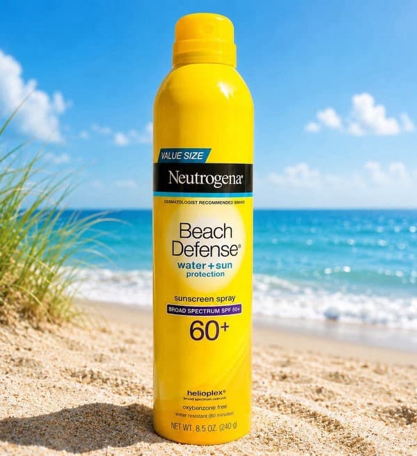 10 - Neutrogena Beach-Defense 60 SPF Water/Sun Protection Sunscreen Spray Lotion - Thumbnail 3