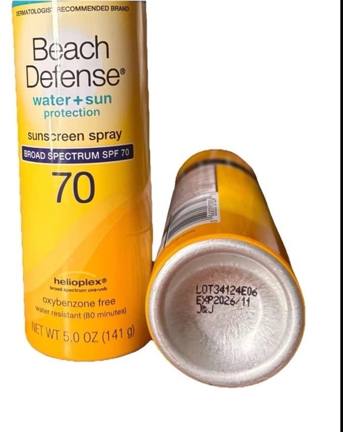 10 PACK Neutrogena Beach Defense Sunscreen Spray Lotion SPF 70- 5 Oz. Exp 11/26 - Thumbnail 3