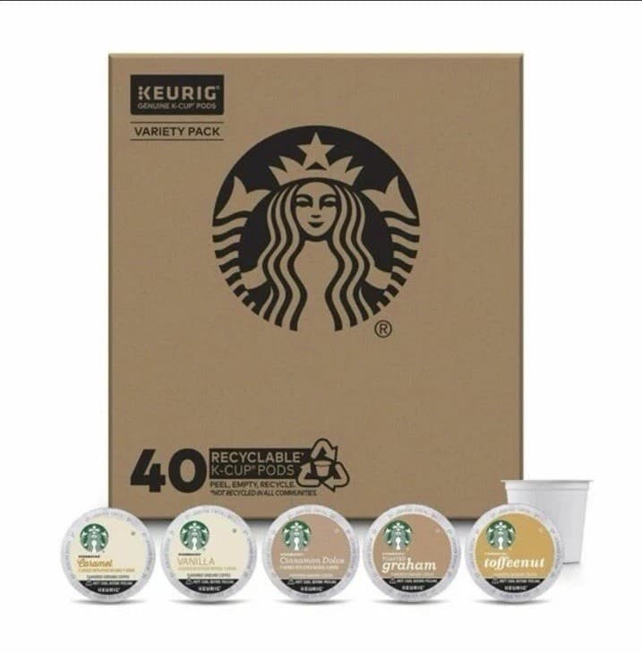 Starbucks Cup Coffee Pods Variety Pack 40 Count Kuerig Single Serve New - Thumbnail 2