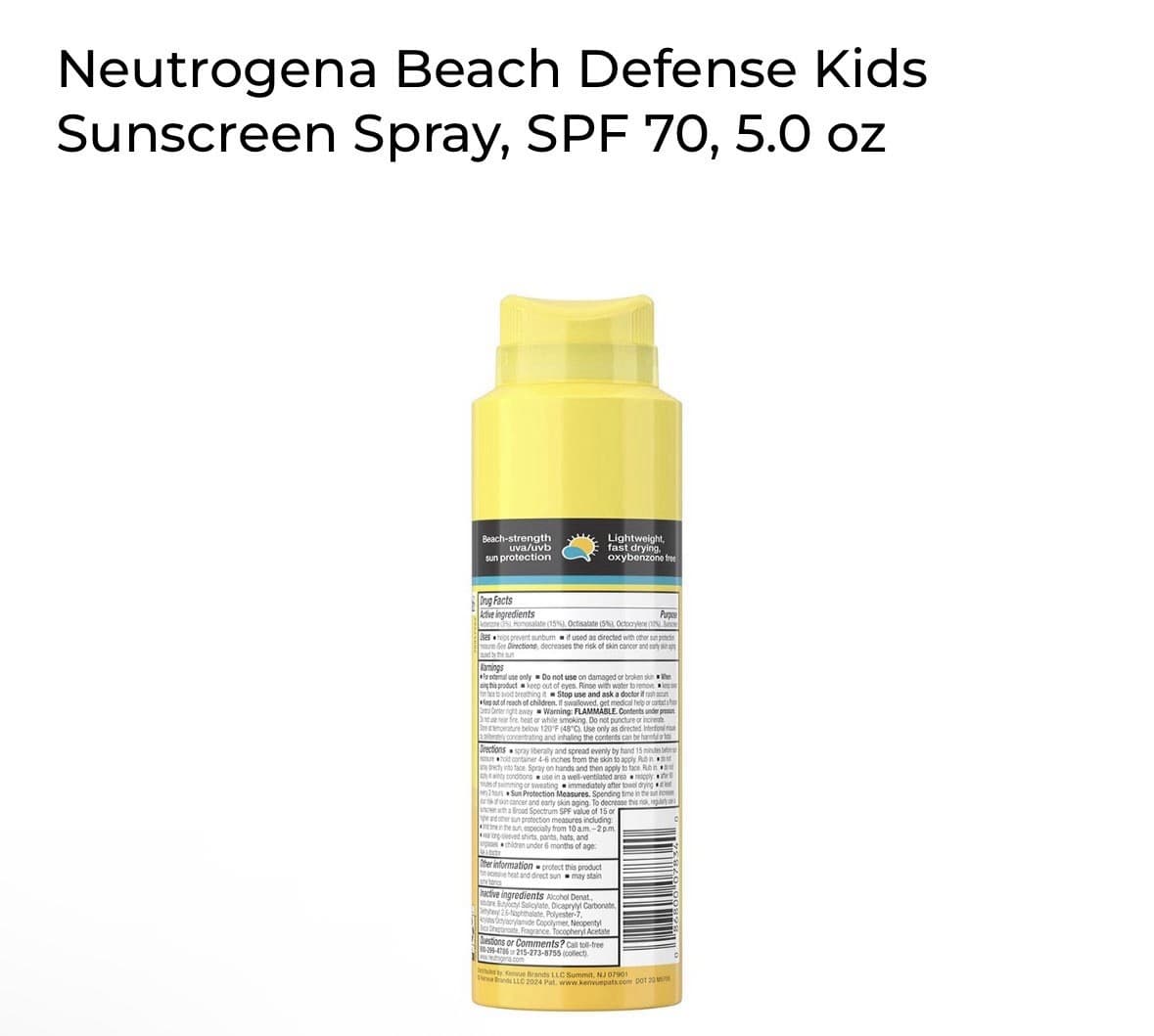 10 PACK Neutrogena Beach Defense Sunscreen Spray Lotion SPF 70- 5 Oz. Exp 11/26 - Thumbnail 8