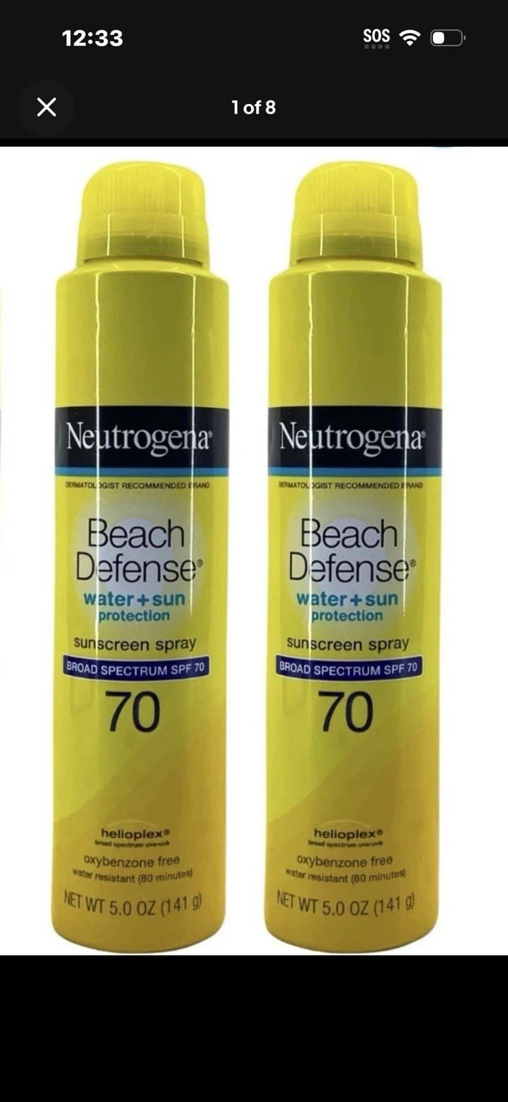 10 PACK Neutrogena Beach Defense Sunscreen Spray Lotion SPF 70- 5 Oz. Exp 11/26 - Thumbnail 4