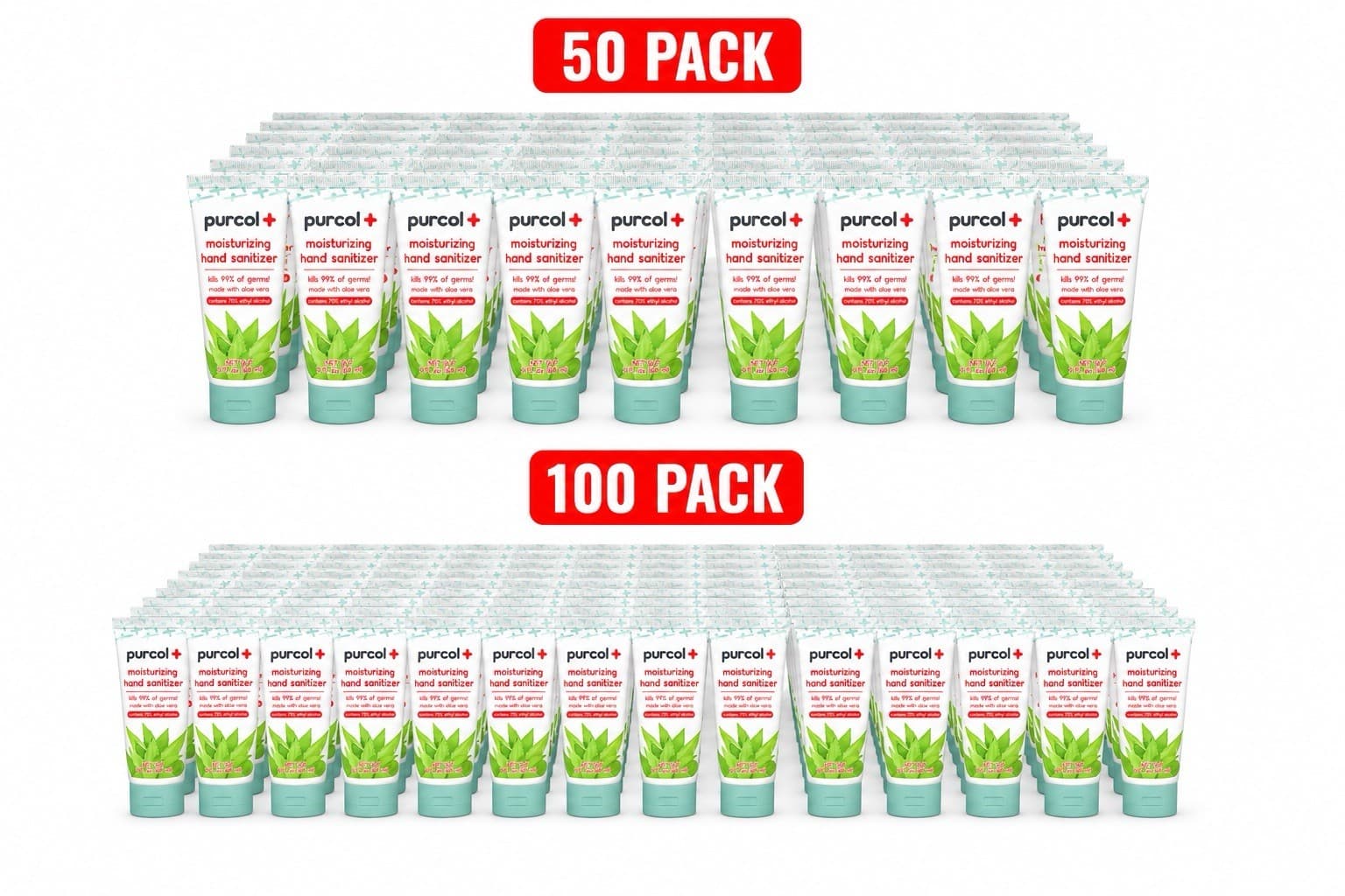 Hand Sanitizer 2 Oz. Gel -100 Bulk Case Wholesale Commercial Supply Reseller Lot - Thumbnail 3