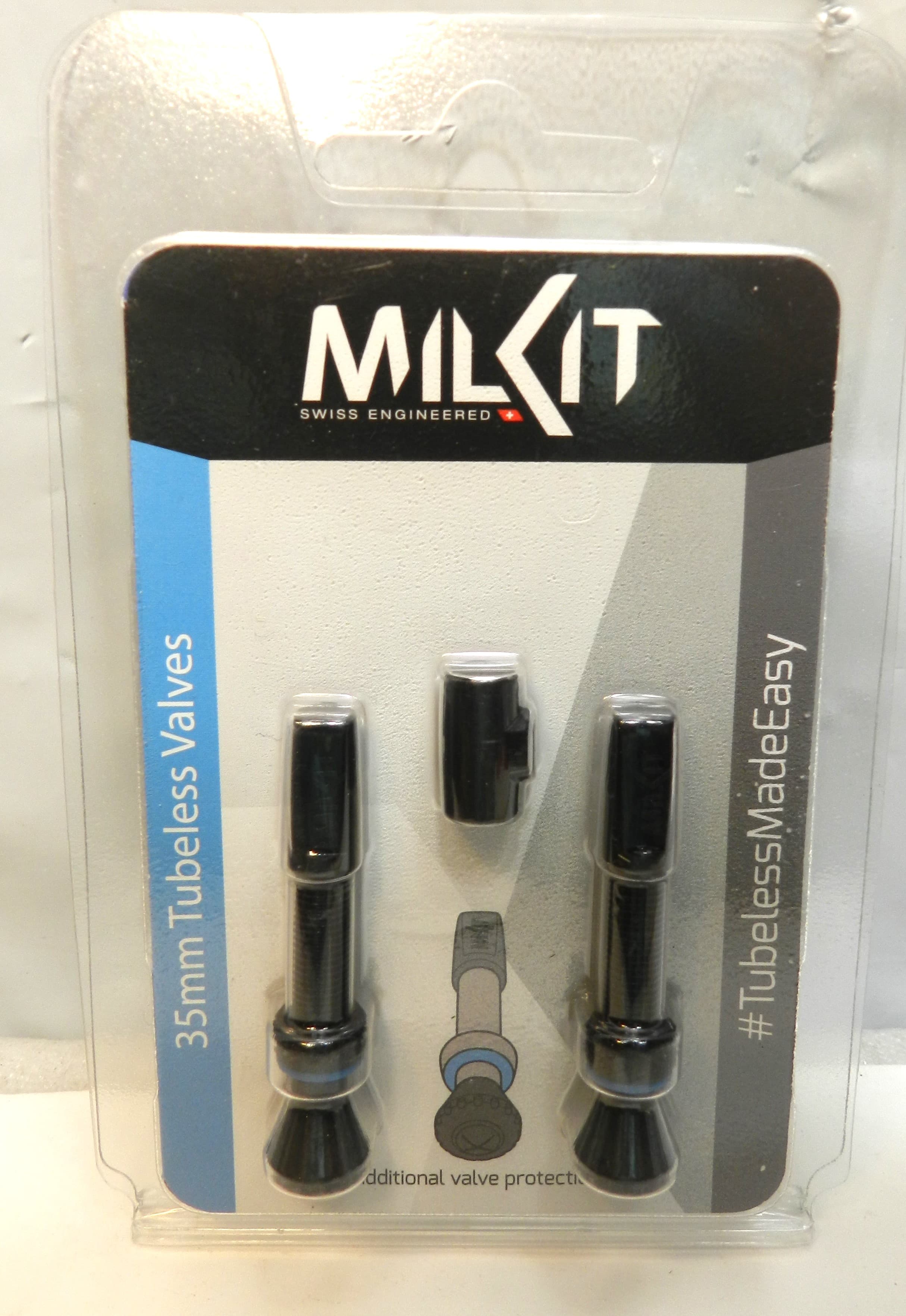 milKit Tubeless UST Valves 1 Pair 35mm Tubeless Valves (P21K)