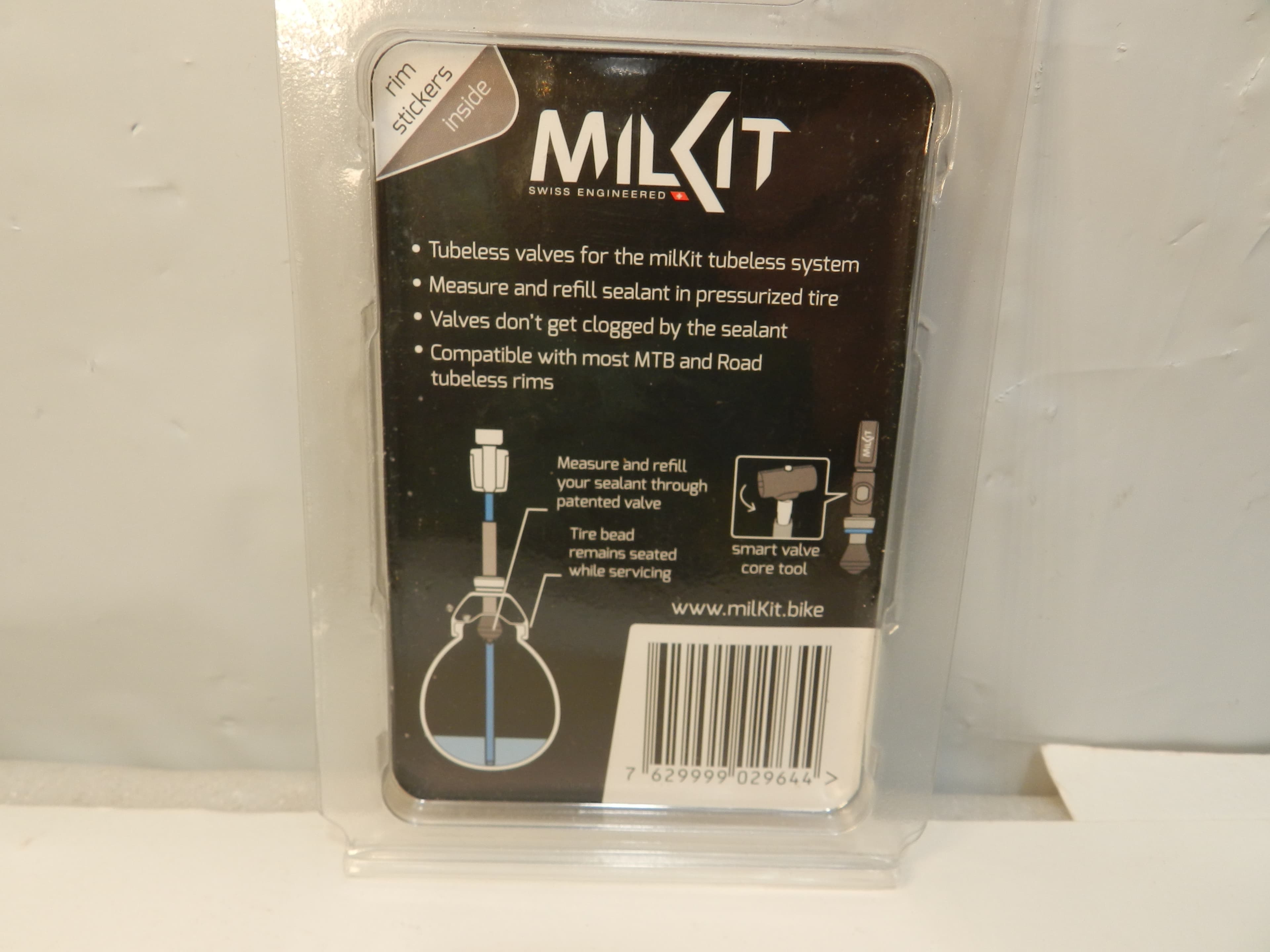 milKit Tubeless UST Valves 1 Pair 35mm Tubeless Valves (P21K) - Thumbnail 3