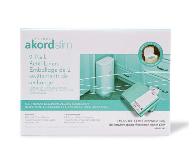Janibell Akord Slim Adult Diaper Pail Refill Liners 2Ct Fits Akord 280 Slim P17K - Thumbnail 2