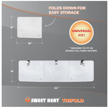 SWEET HEAT Patio Heater Reflector Shield Outdoor Heater Shield Round Heater P18K - Thumbnail 9