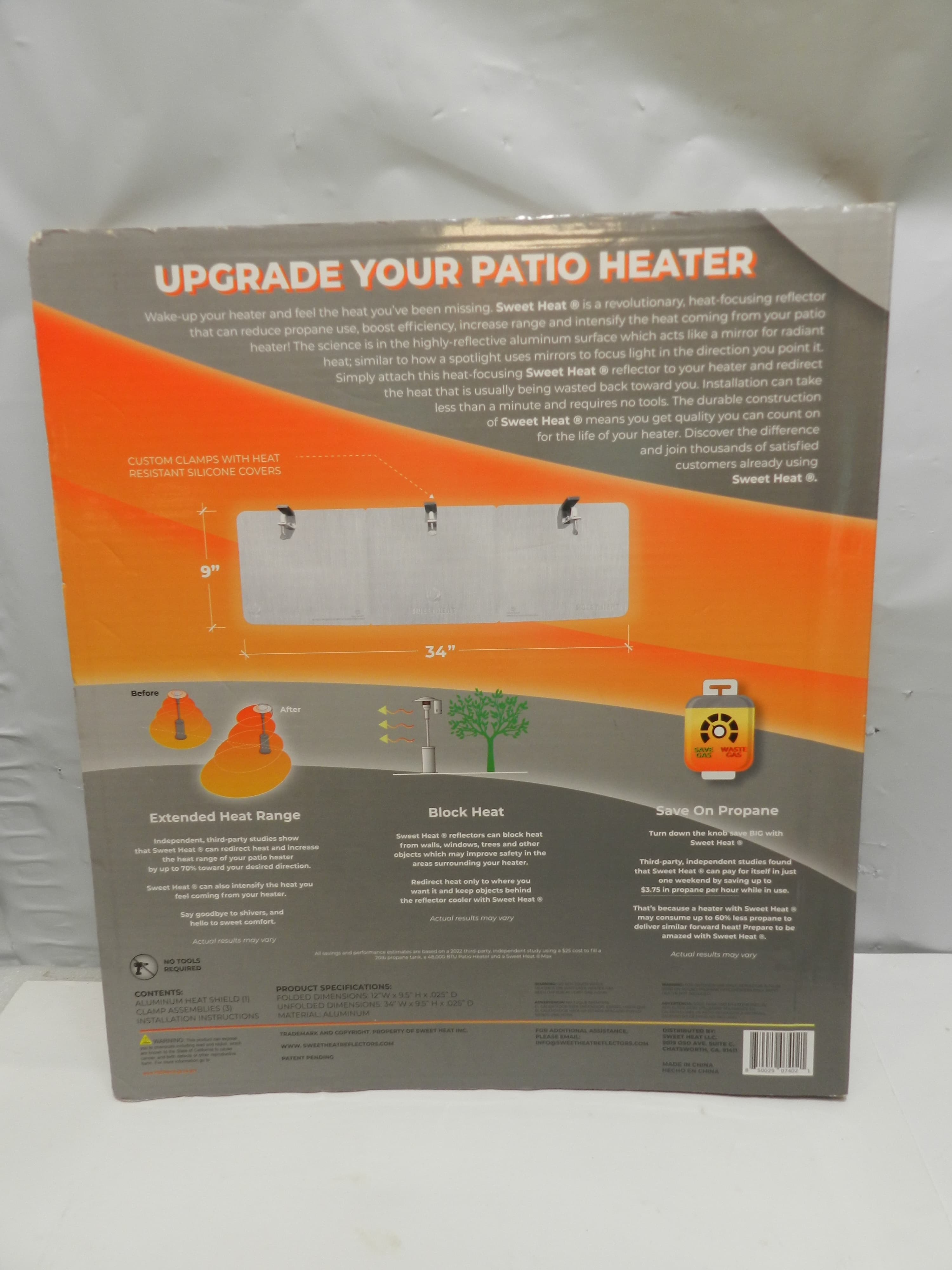 SWEET HEAT Patio Heater Reflector Shield Outdoor Heater Shield Round Heater P18K - Thumbnail 2