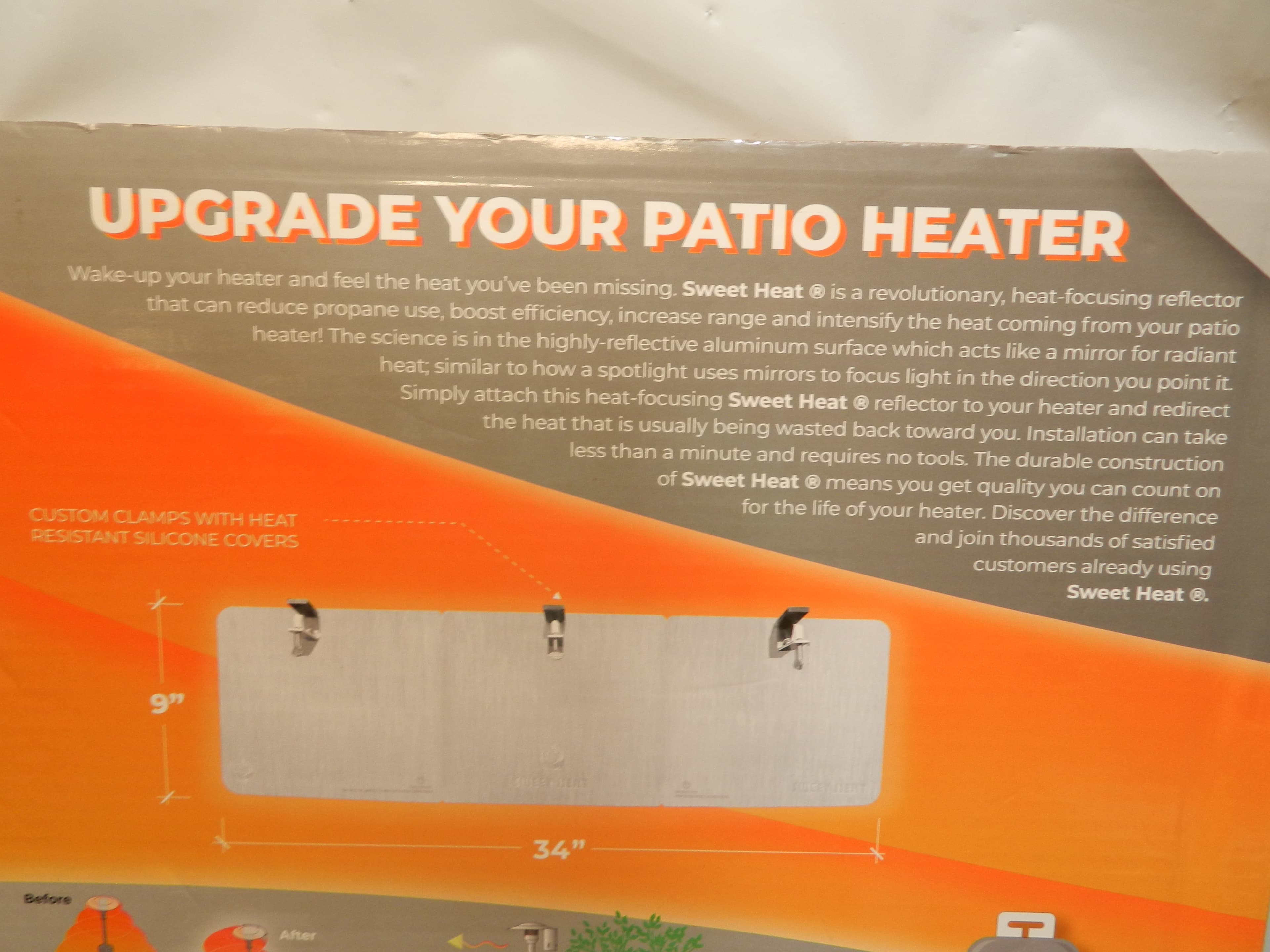 SWEET HEAT Patio Heater Reflector Shield Outdoor Heater Shield Round Heater P18K - Thumbnail 3