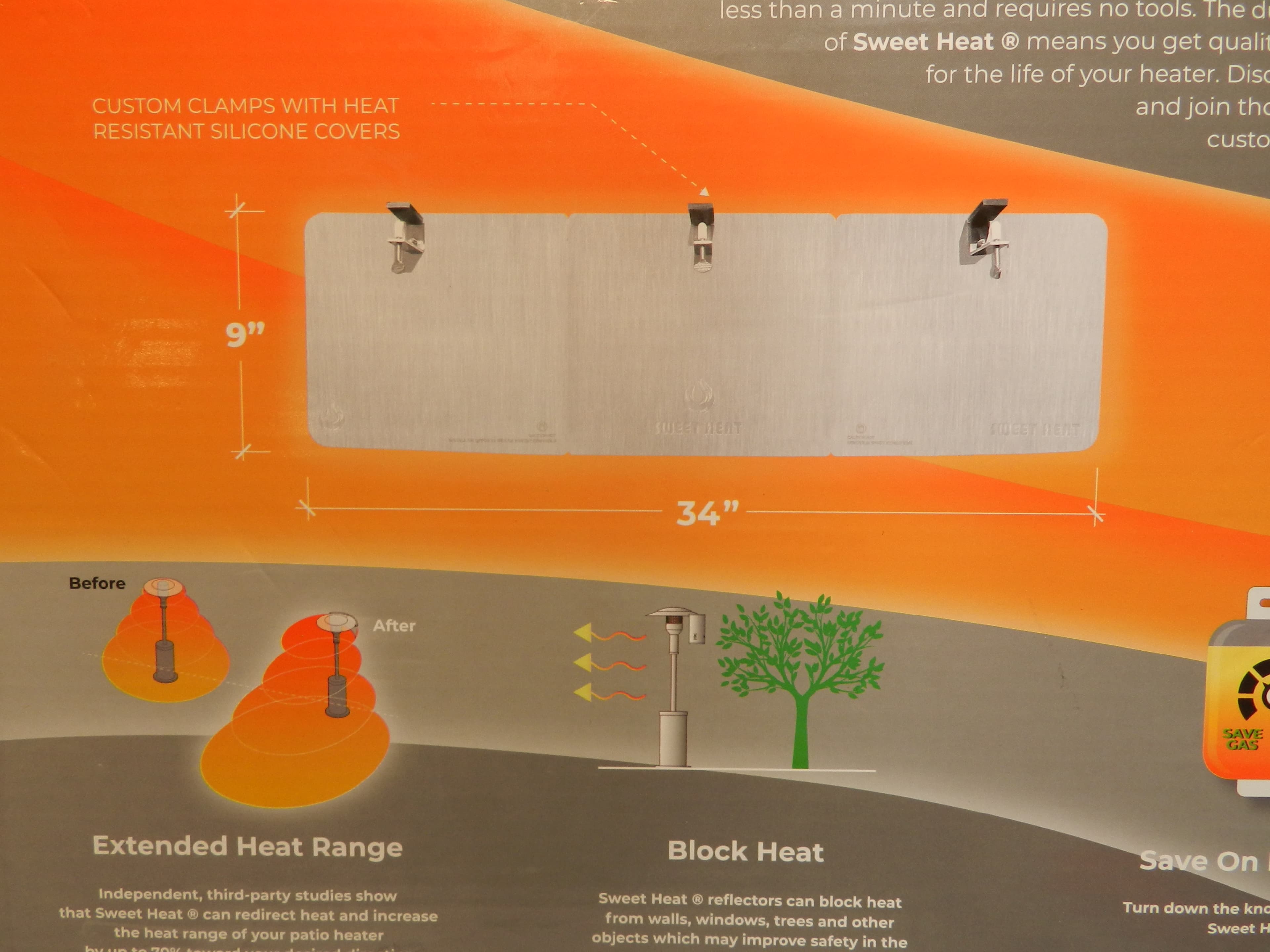SWEET HEAT Patio Heater Reflector Shield Outdoor Heater Shield Round Heater P18K - Thumbnail 5