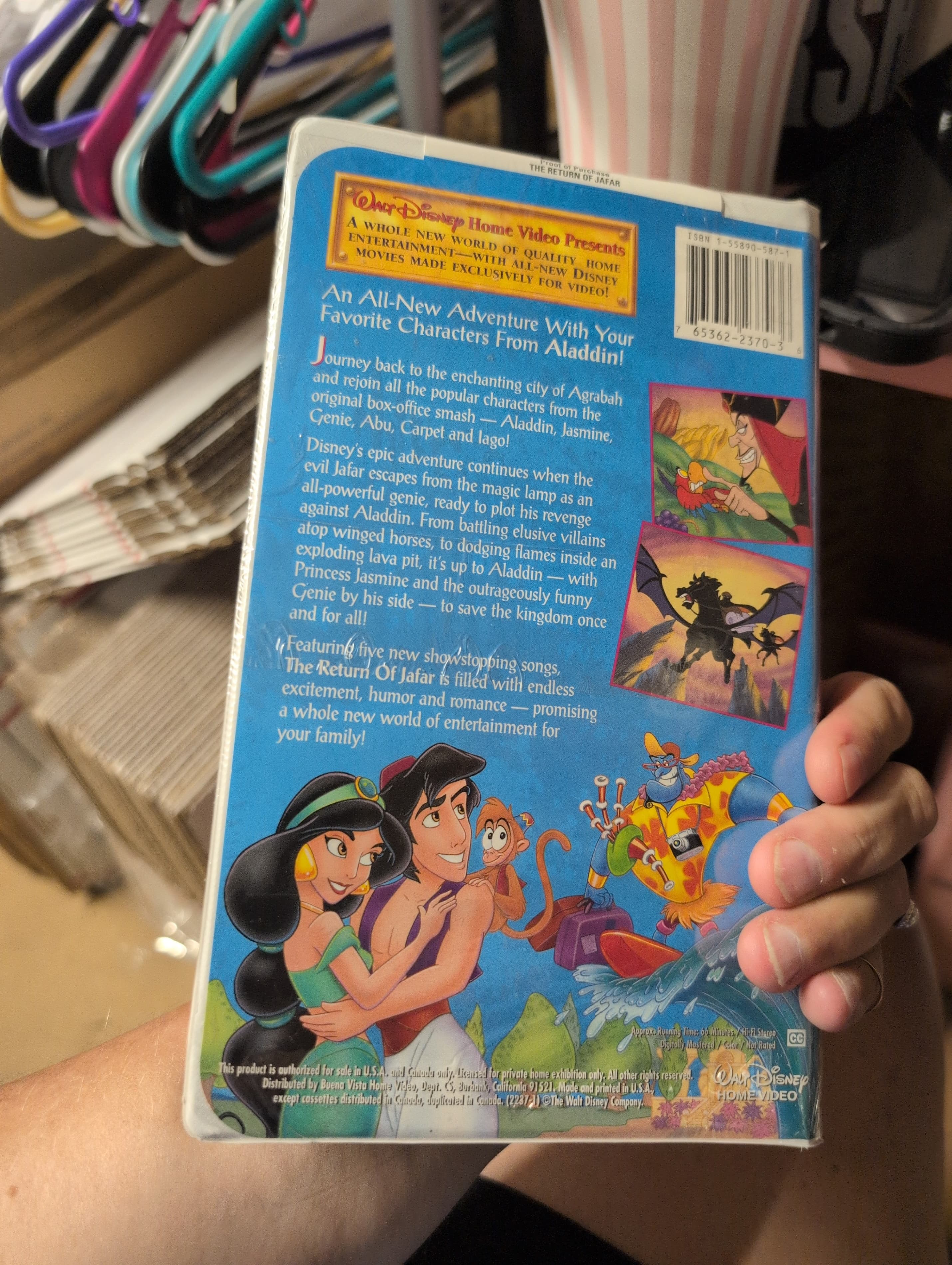 The Return of Jafar (VHS  1994) Clam Shell Edition unopened - Thumbnail 3