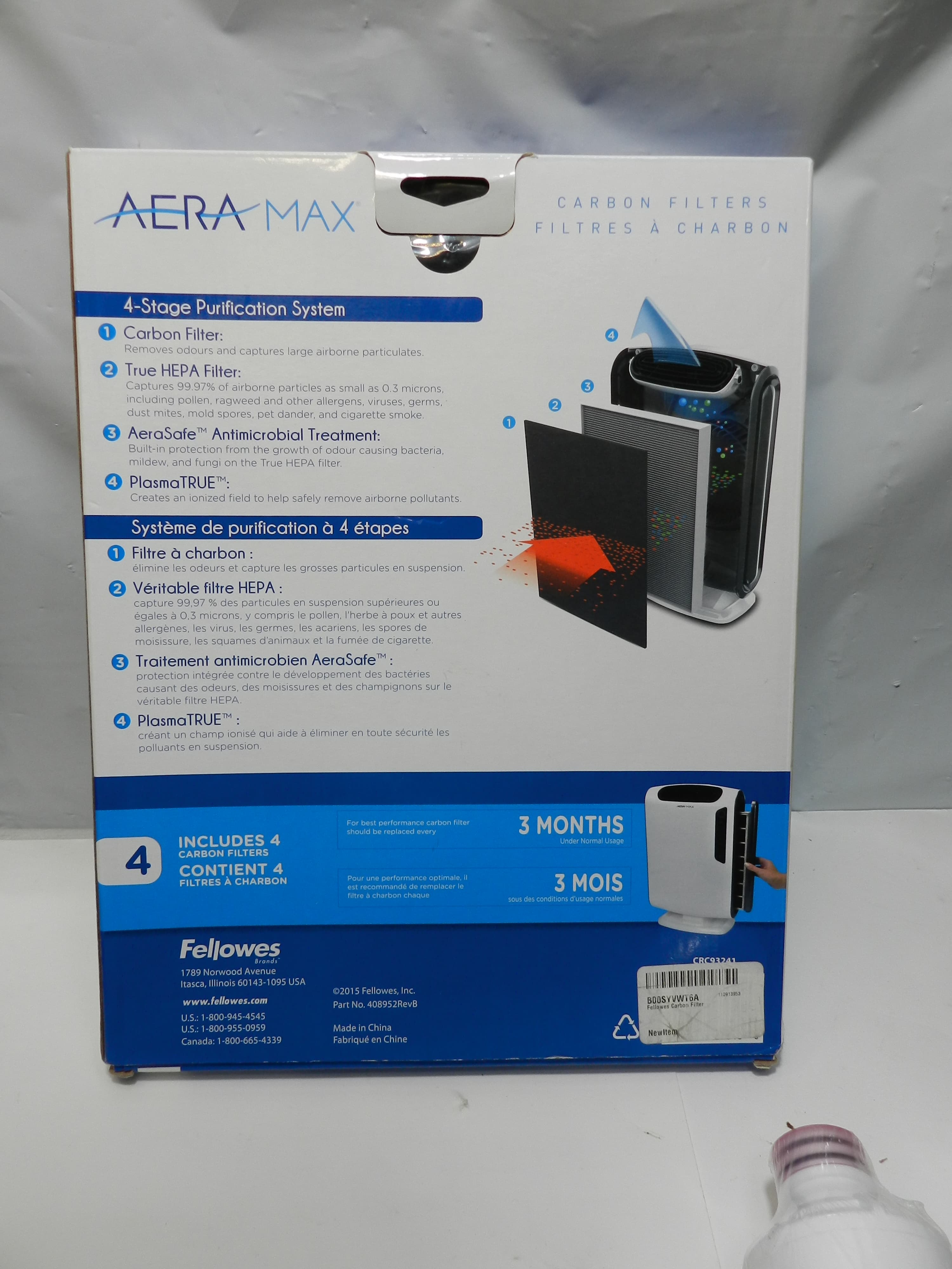 Carbon Filters for Aeramax Air Purifiers 4 Pk DX55 190 DB55 200 (CBC93241) P22K - Thumbnail 4