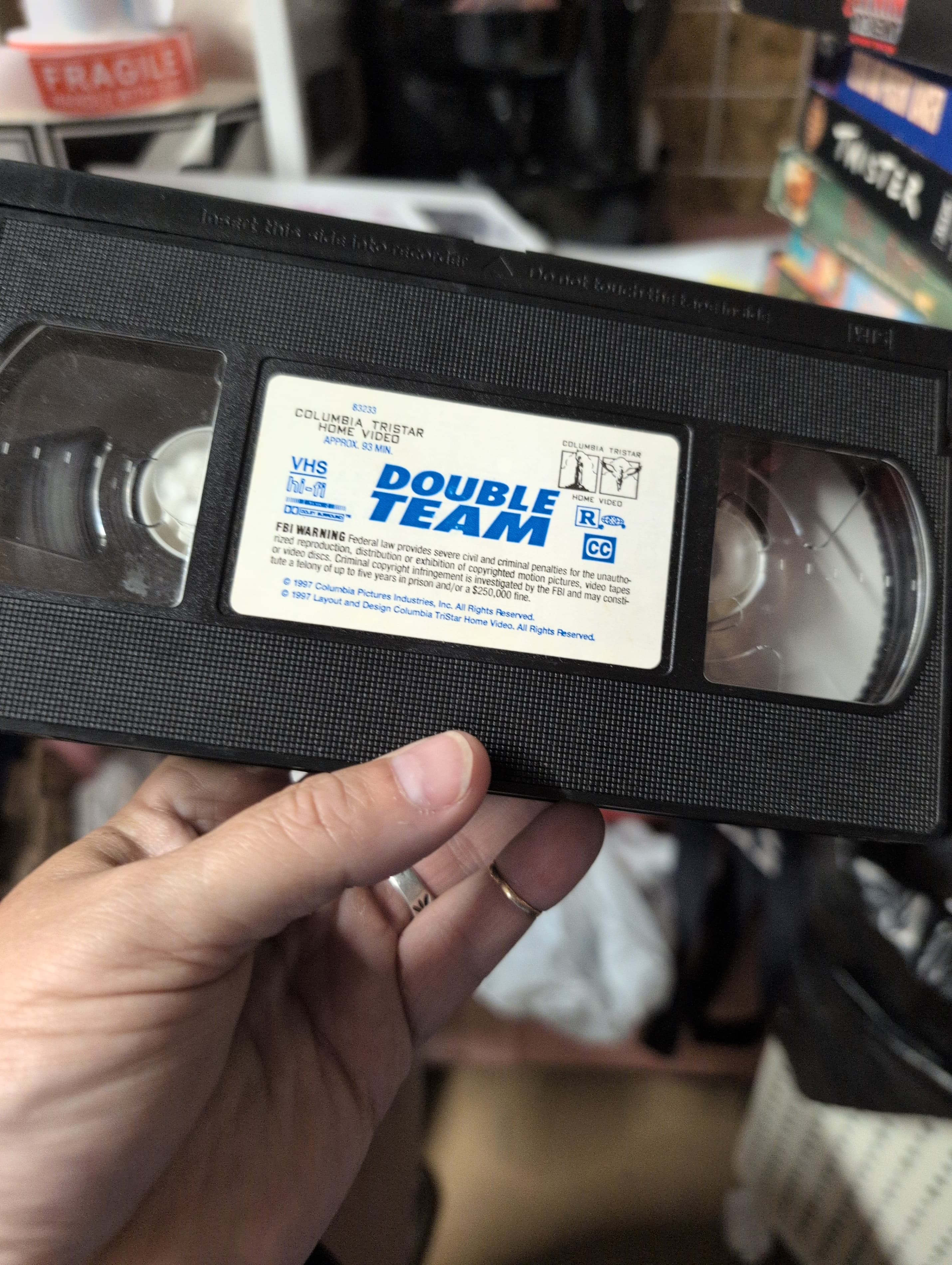 Double Team VHS Movie Van Damme Rodman Action - Thumbnail 2