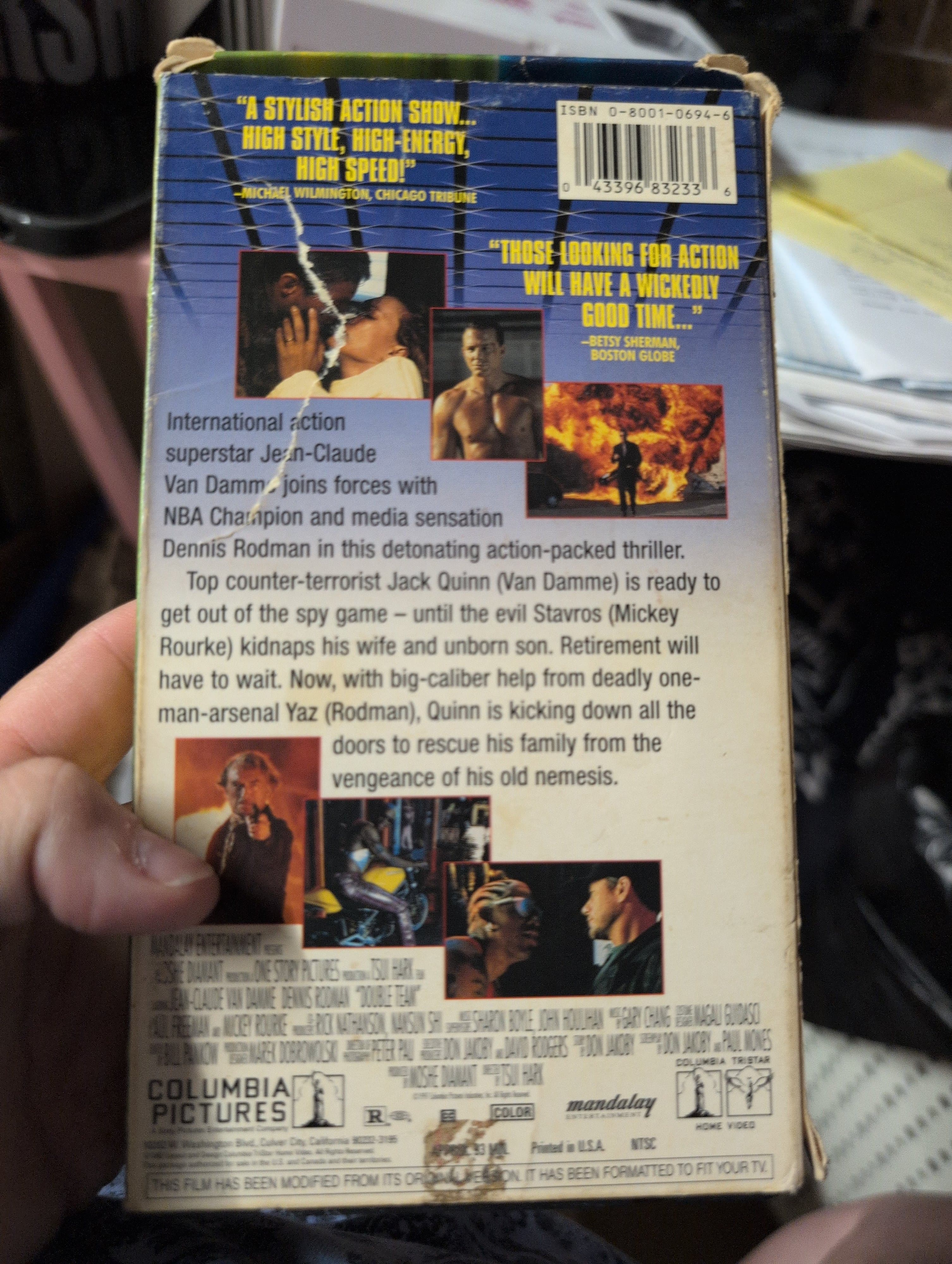 Double Team VHS Movie Van Damme Rodman Action - Thumbnail 4