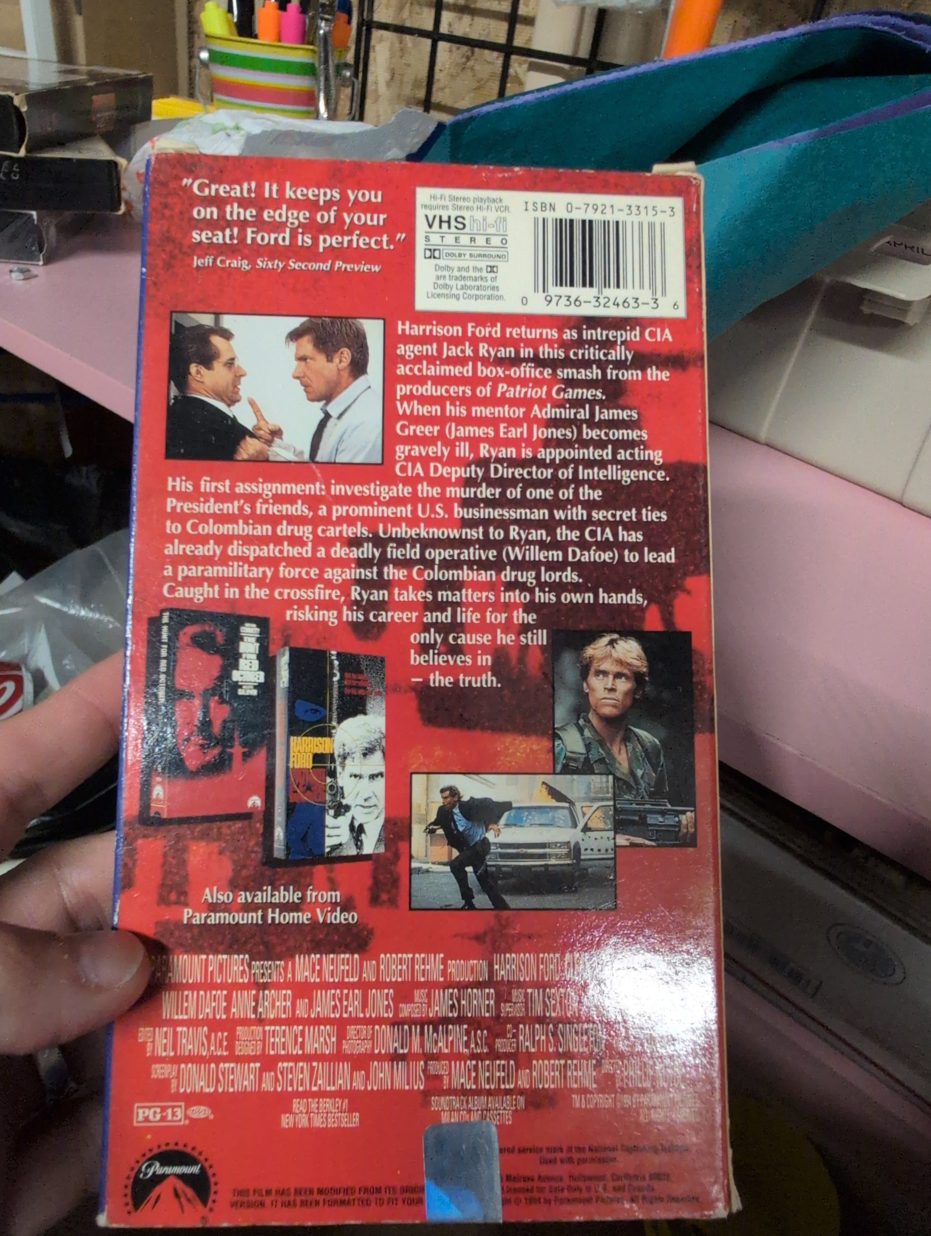 Clear and Present Danger VHS Harrison Ford - Thumbnail 2