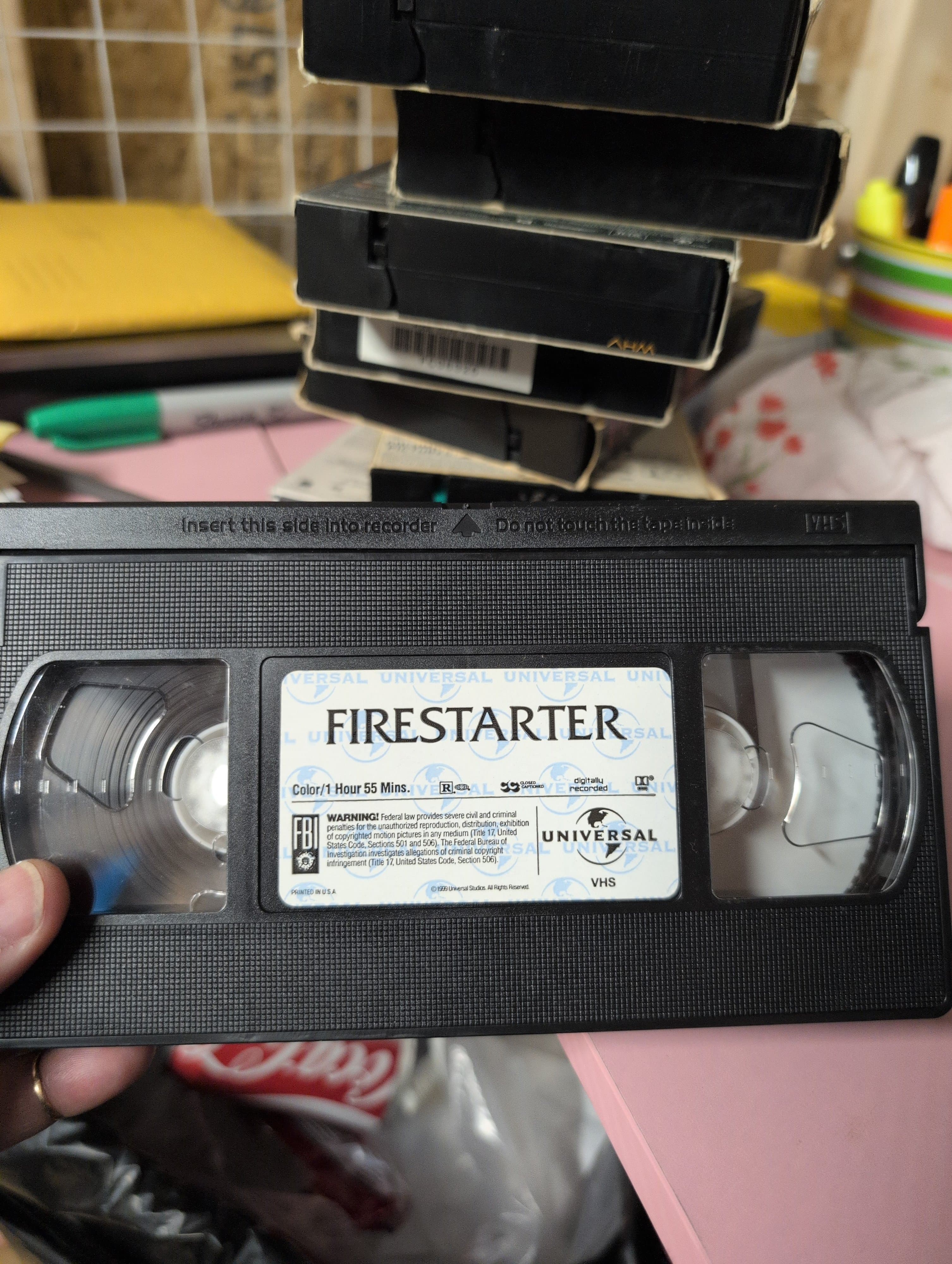 Firestarter VHS Stephen King Universal Thriller - Thumbnail 3