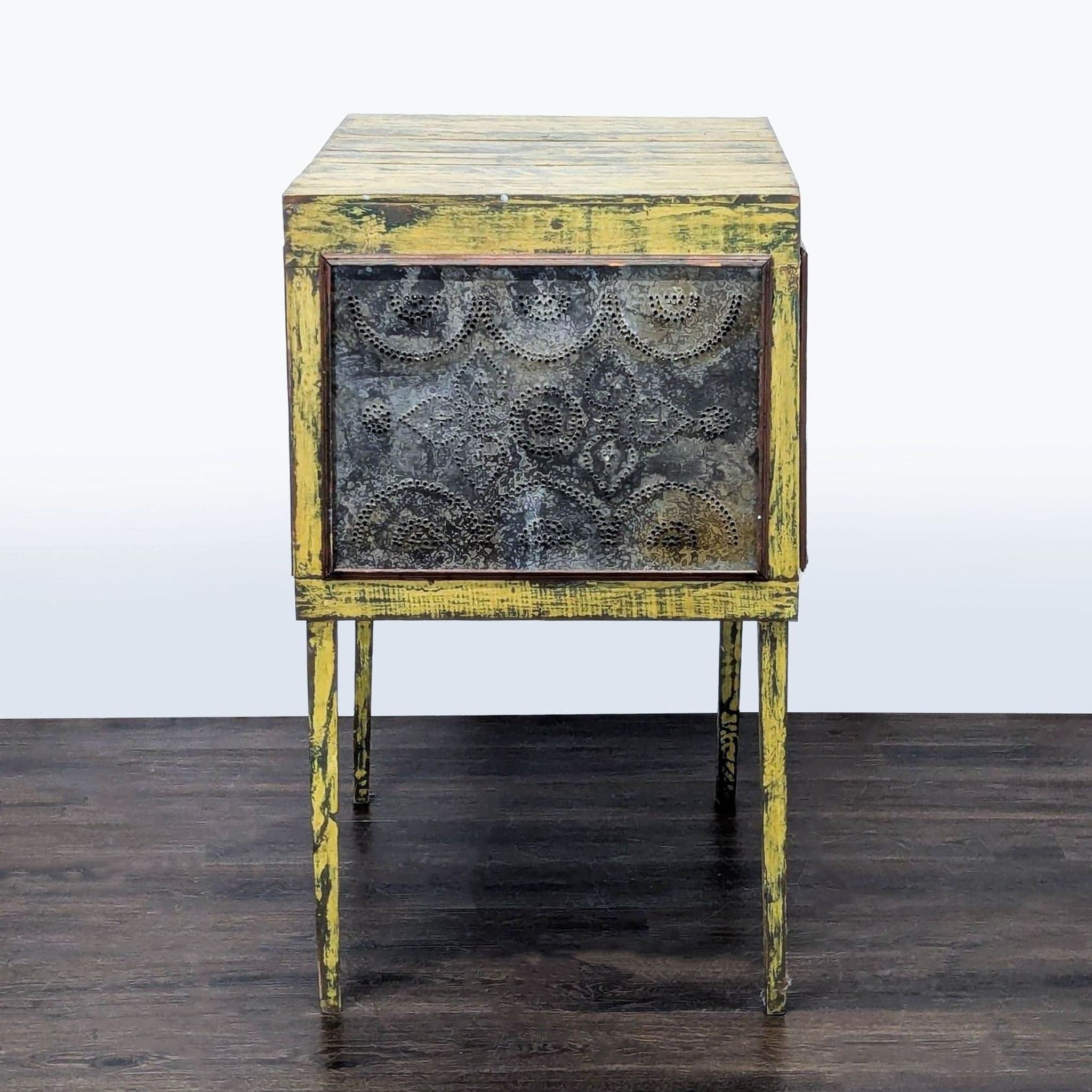 Handmade Reclaimed Wood and Metal Cabinet - Thumbnail 6