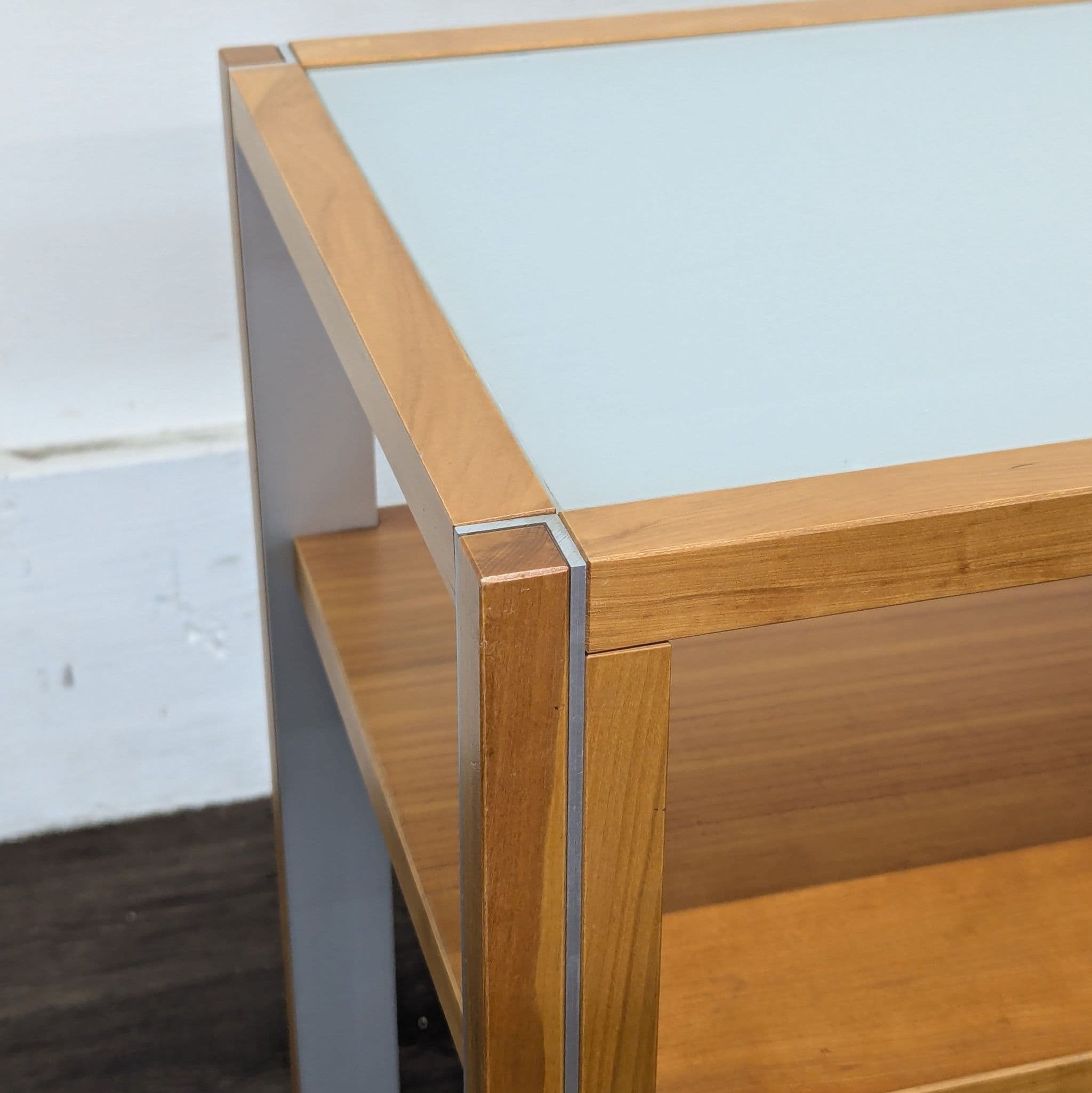 Gangso Mobler Glass and Wood Console Table - Thumbnail 3