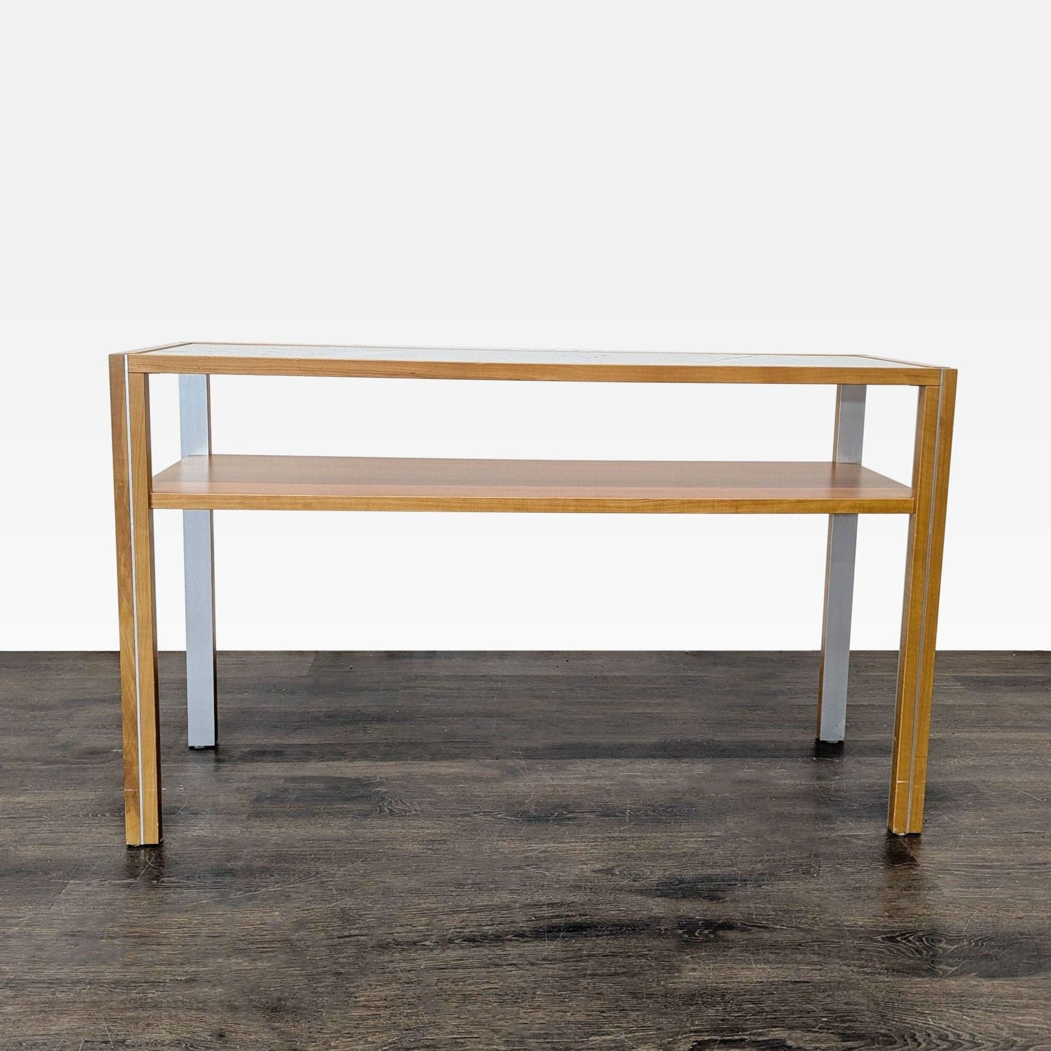 Gangso Mobler Glass and Wood Console Table - Thumbnail 8