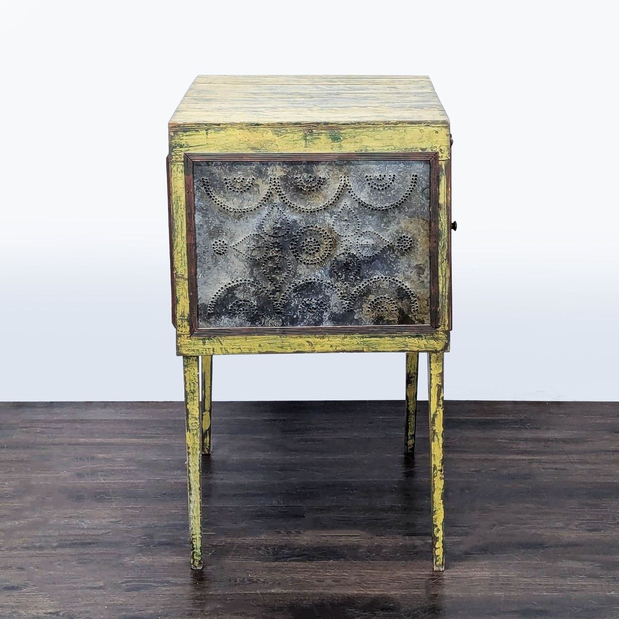 Handmade Reclaimed Wood and Metal Cabinet - Thumbnail 4