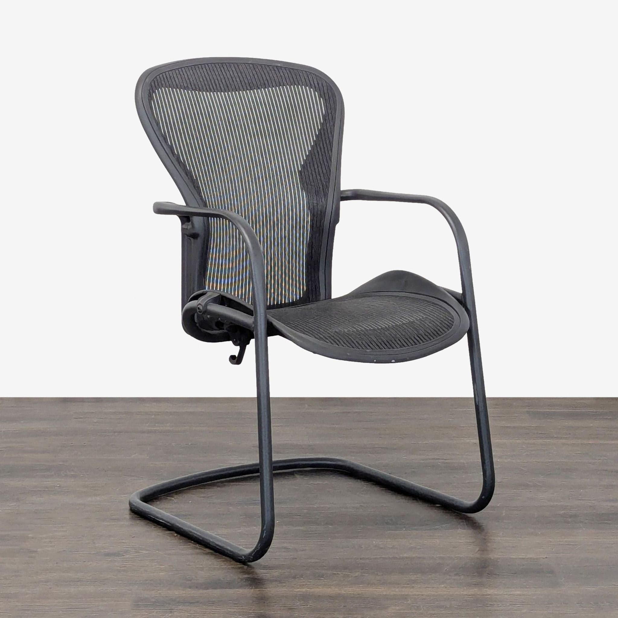 Herman Miller Aeron Black Mesh Cantilever Guest Chair - Thumbnail 7