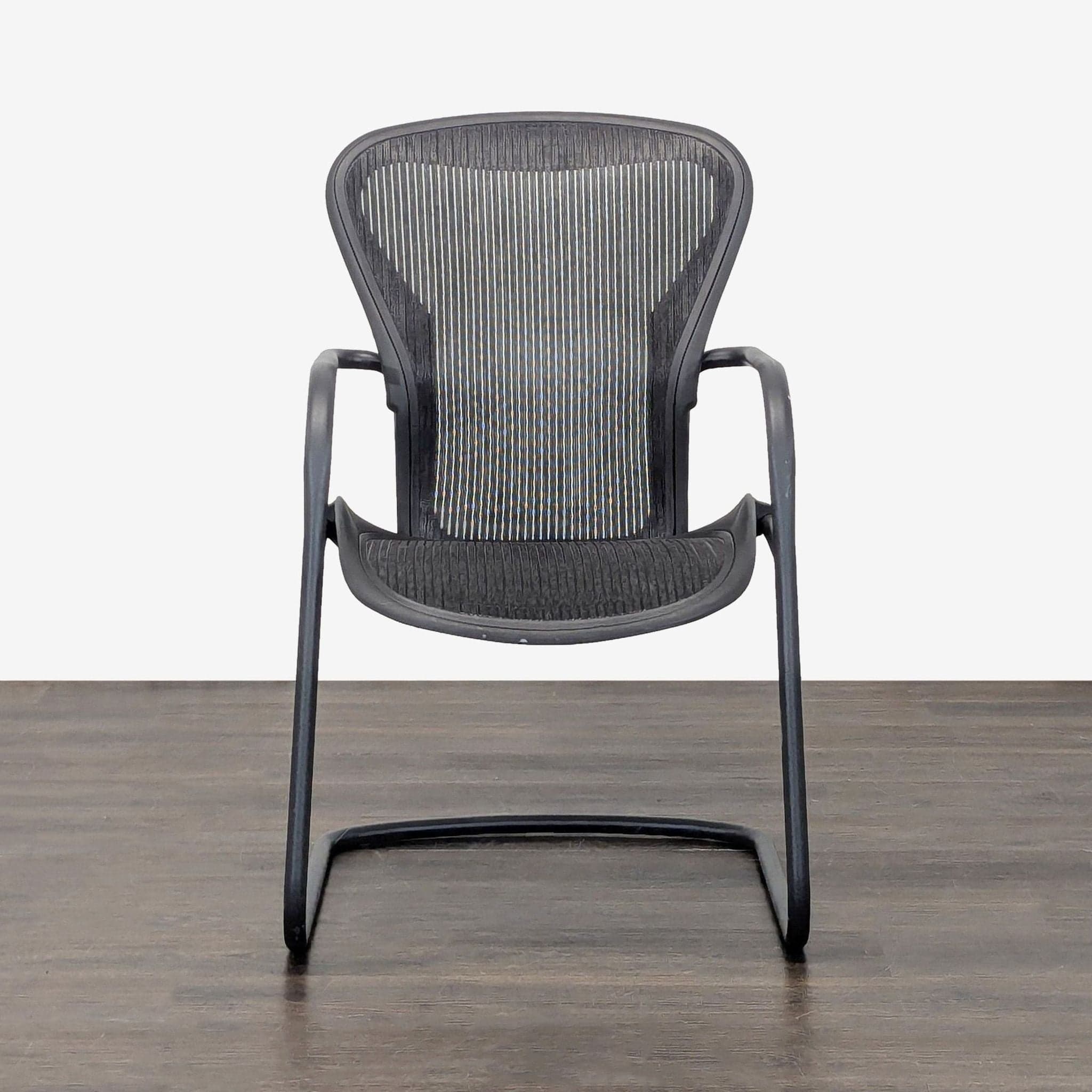 Herman Miller Aeron Black Mesh Cantilever Guest Chair