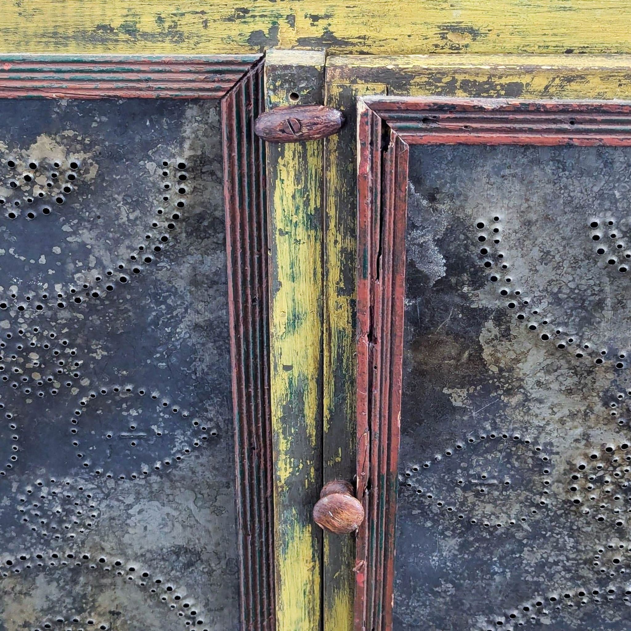 Handmade Reclaimed Wood and Metal Cabinet - Thumbnail 9