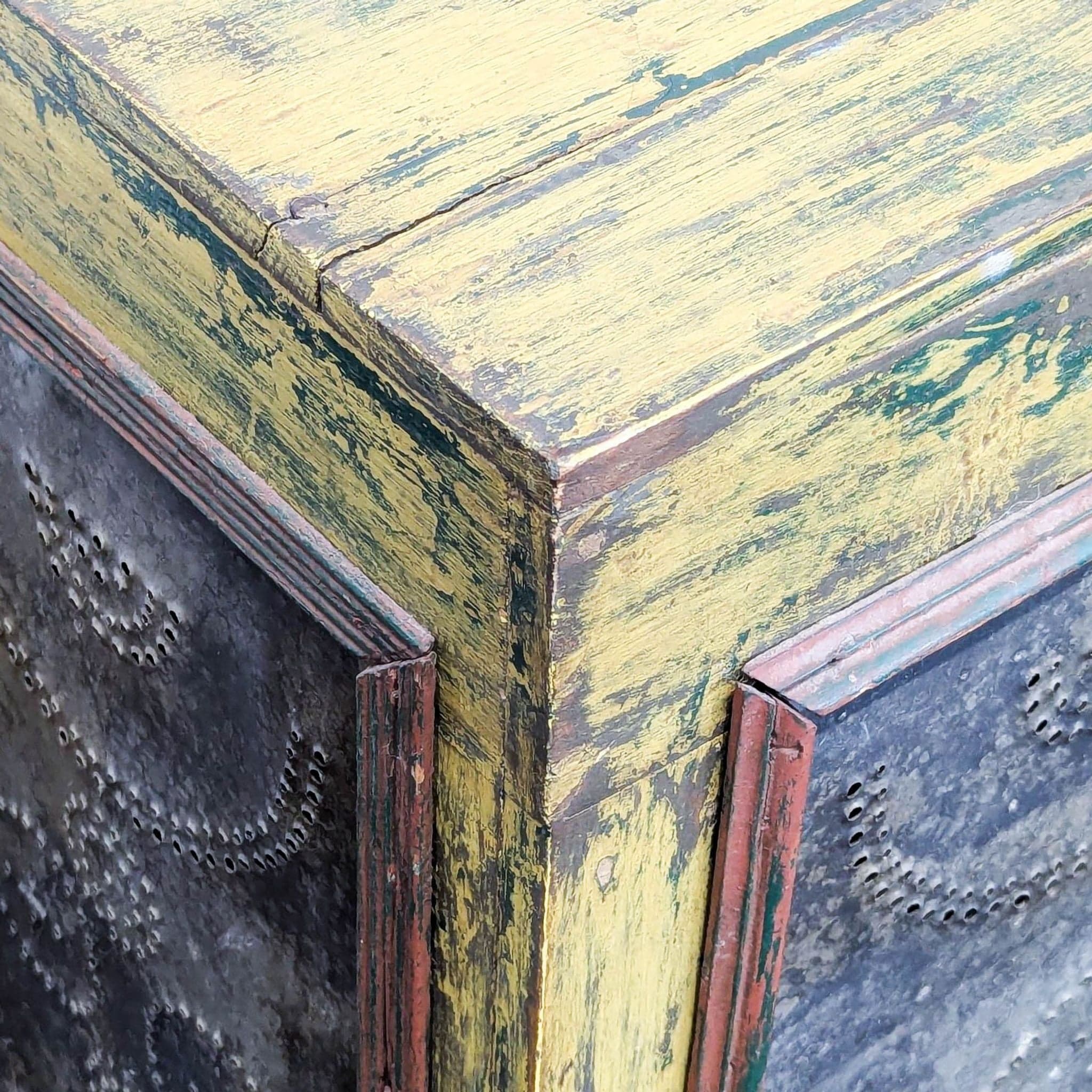 Handmade Reclaimed Wood and Metal Cabinet - Thumbnail 8