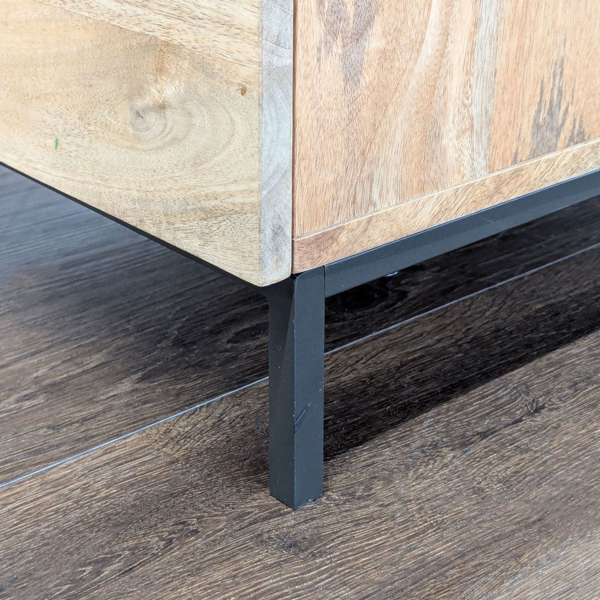 West Elm L-Shaped Wood and Metal Desk with Storage Drawers - Thumbnail 8