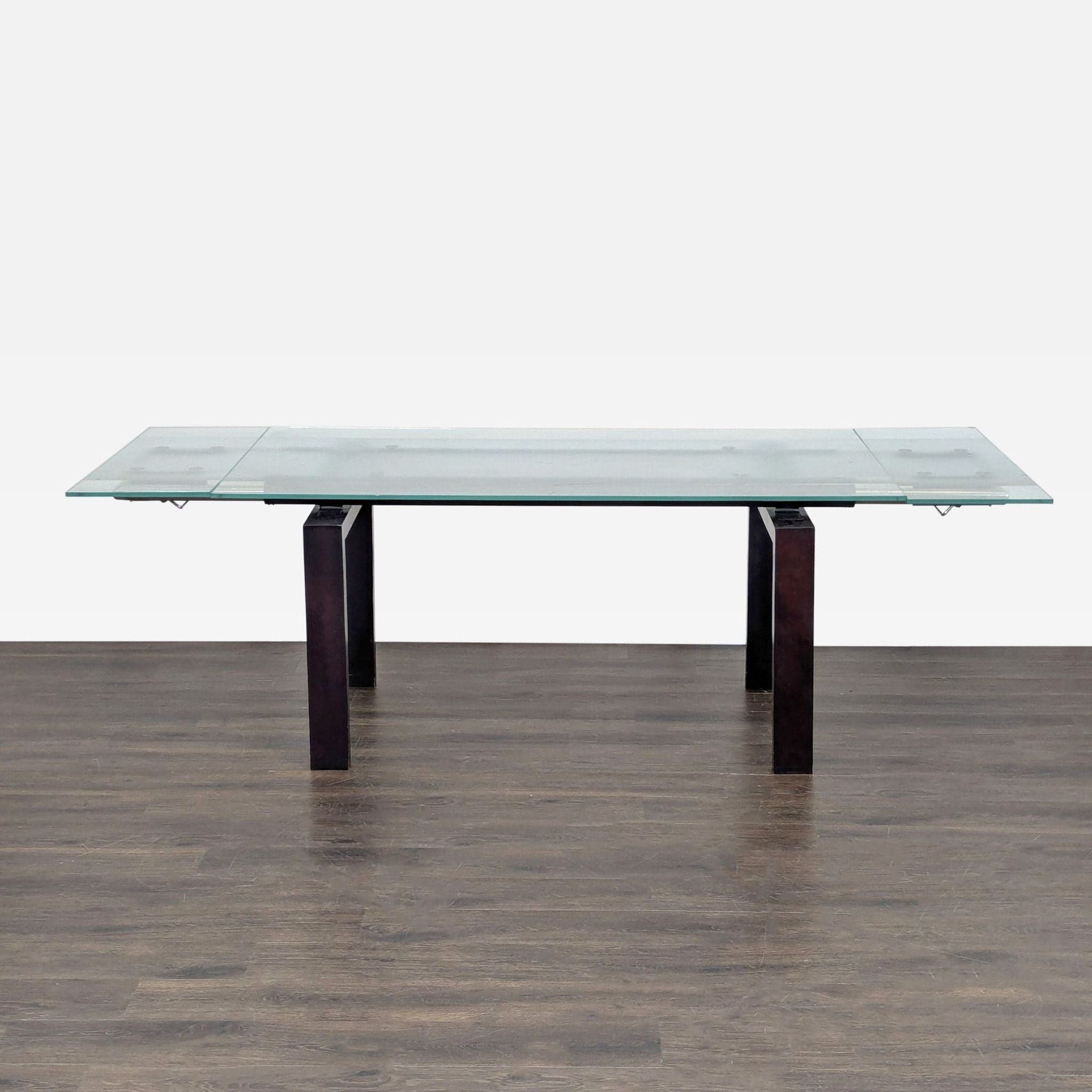 Extendable Glass Top Dining Table - Thumbnail 2