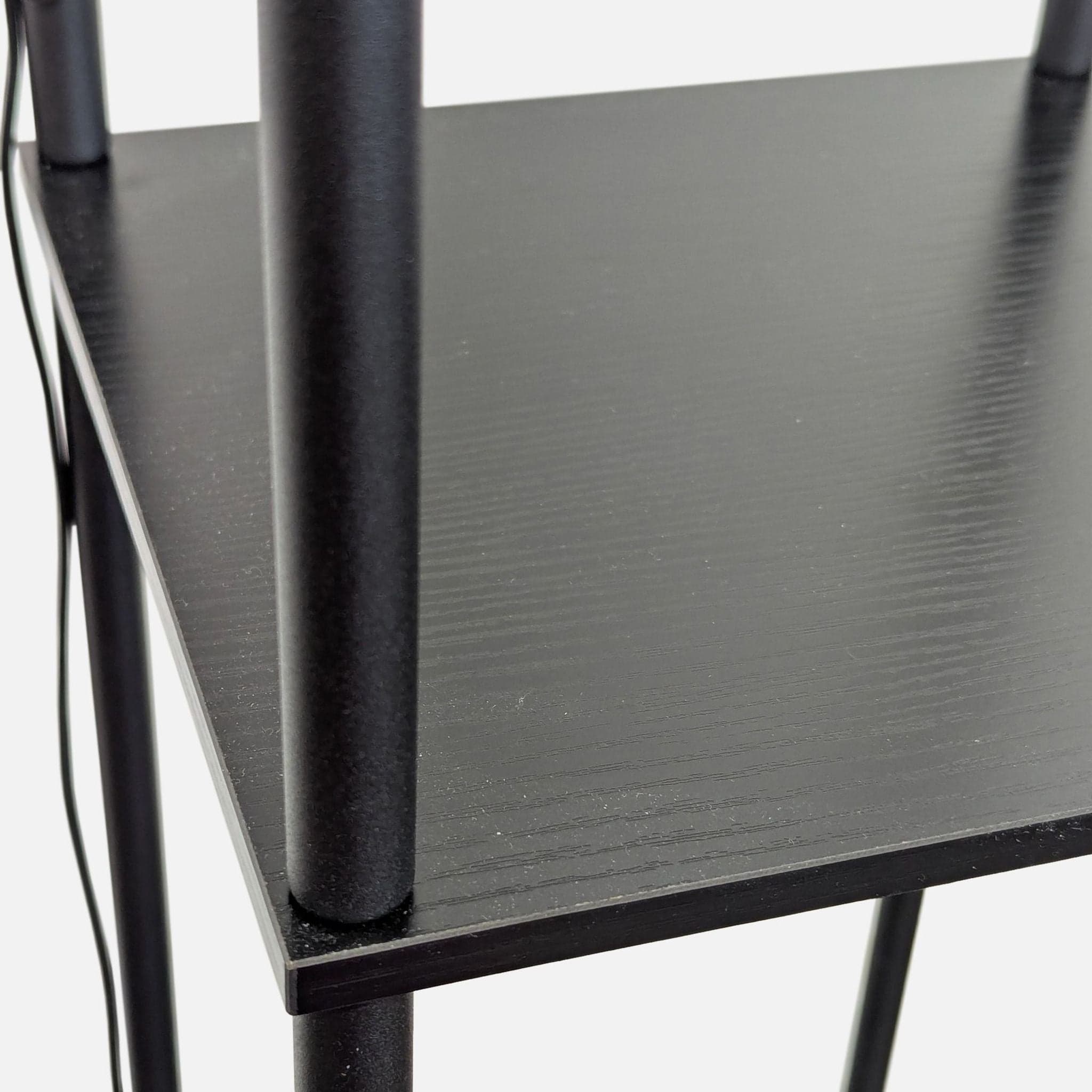 Modern Floor Lamp with Storage Shelves and Fabric Shade - Thumbnail 3