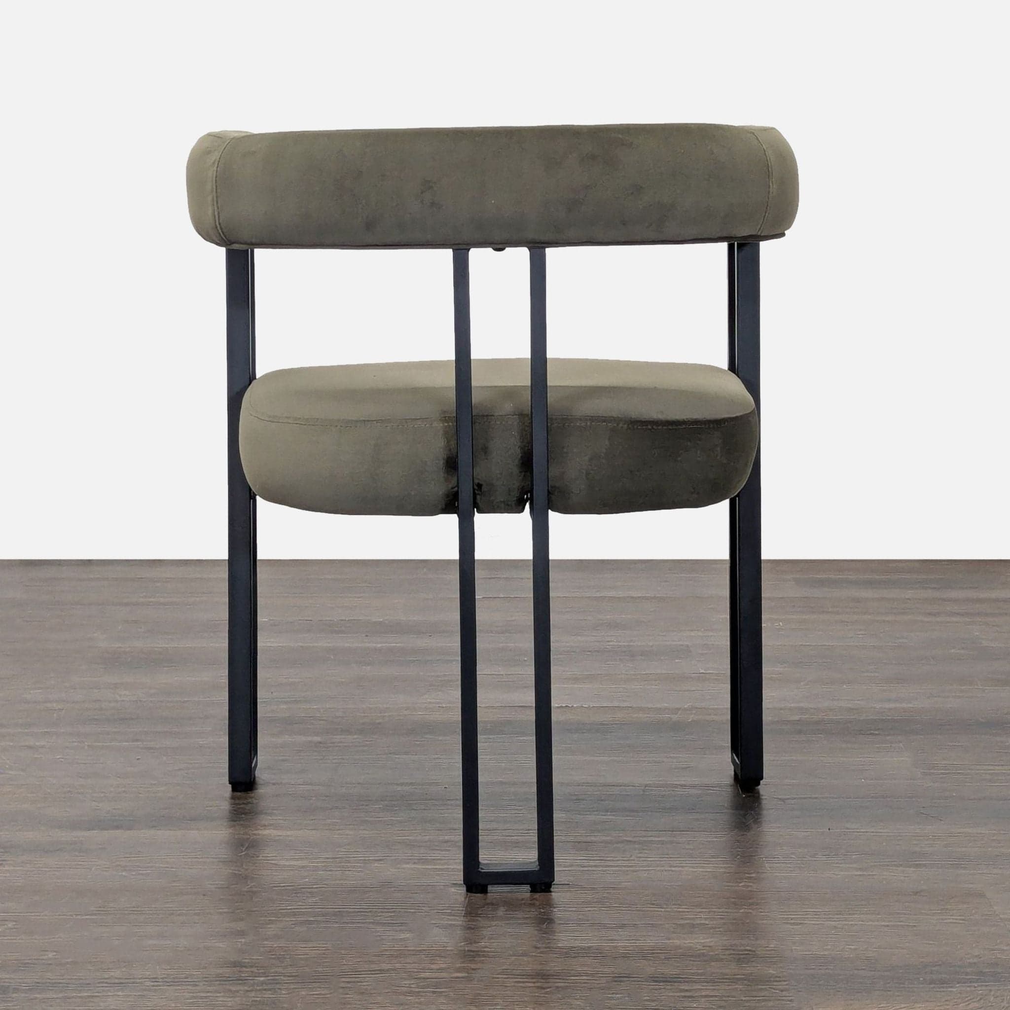 Velvet Upholstered Dining Armchair - Thumbnail 2
