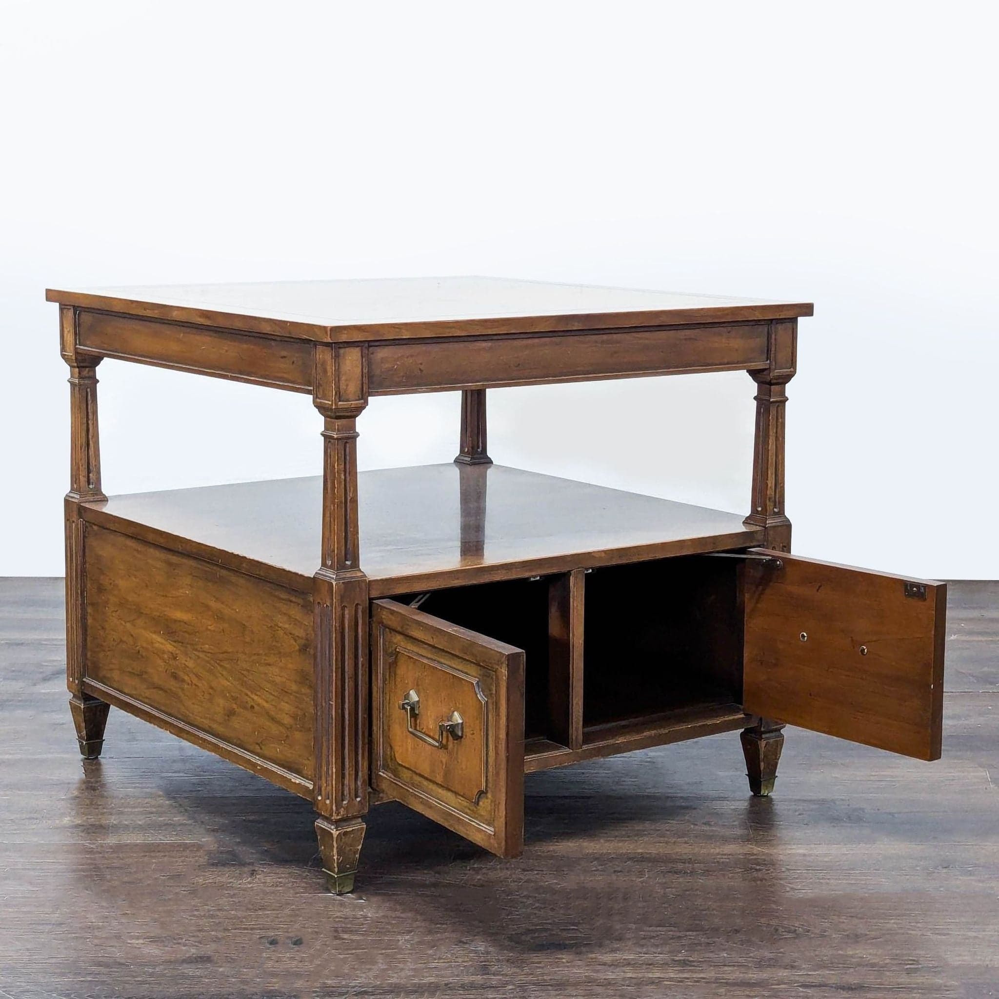 Vintage End Table with Cabinet - Thumbnail 2
