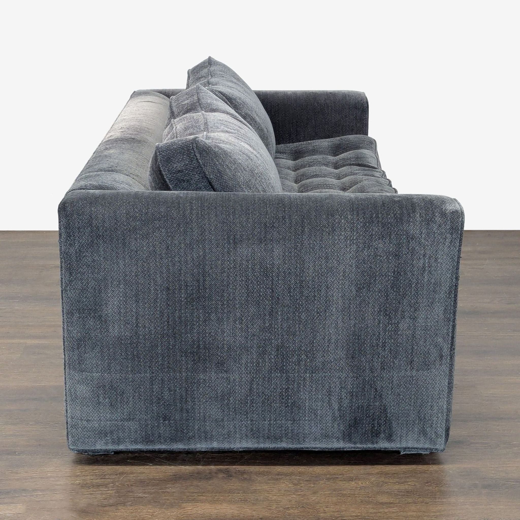 Modern Dark Gray Sleeper Sofa with Pull-Out Bed - Thumbnail 8