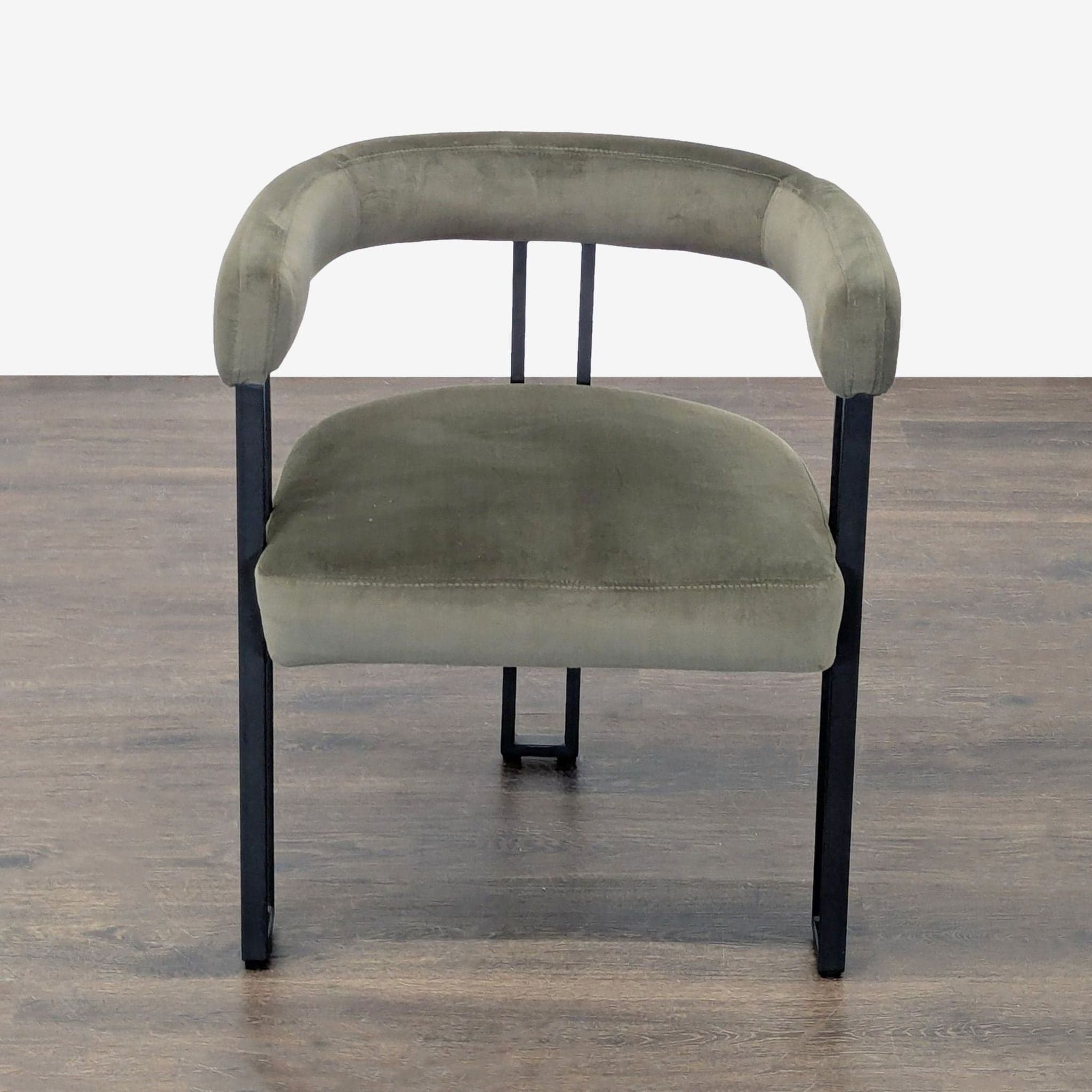 Velvet Upholstered Dining Armchair - Thumbnail 6