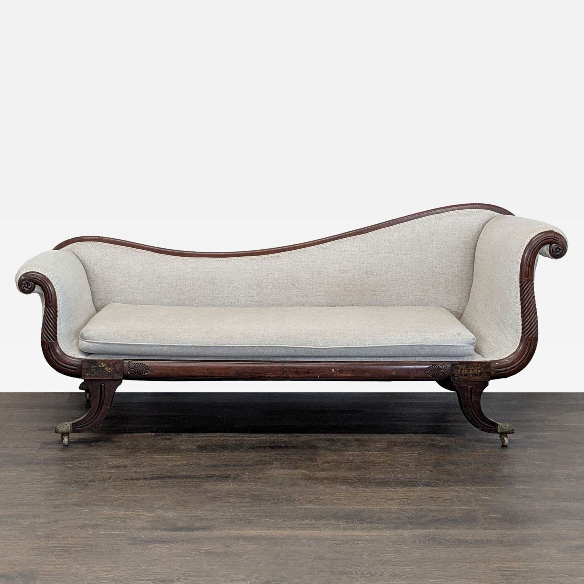 19th Century American Empire Mahogany Fainting Couch