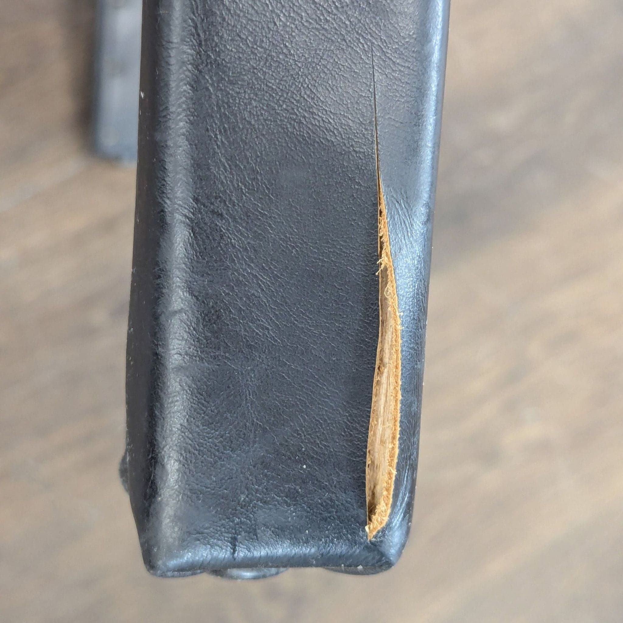 Restoration Hardware Madsen Black Leather Lounge Chair - Thumbnail 10