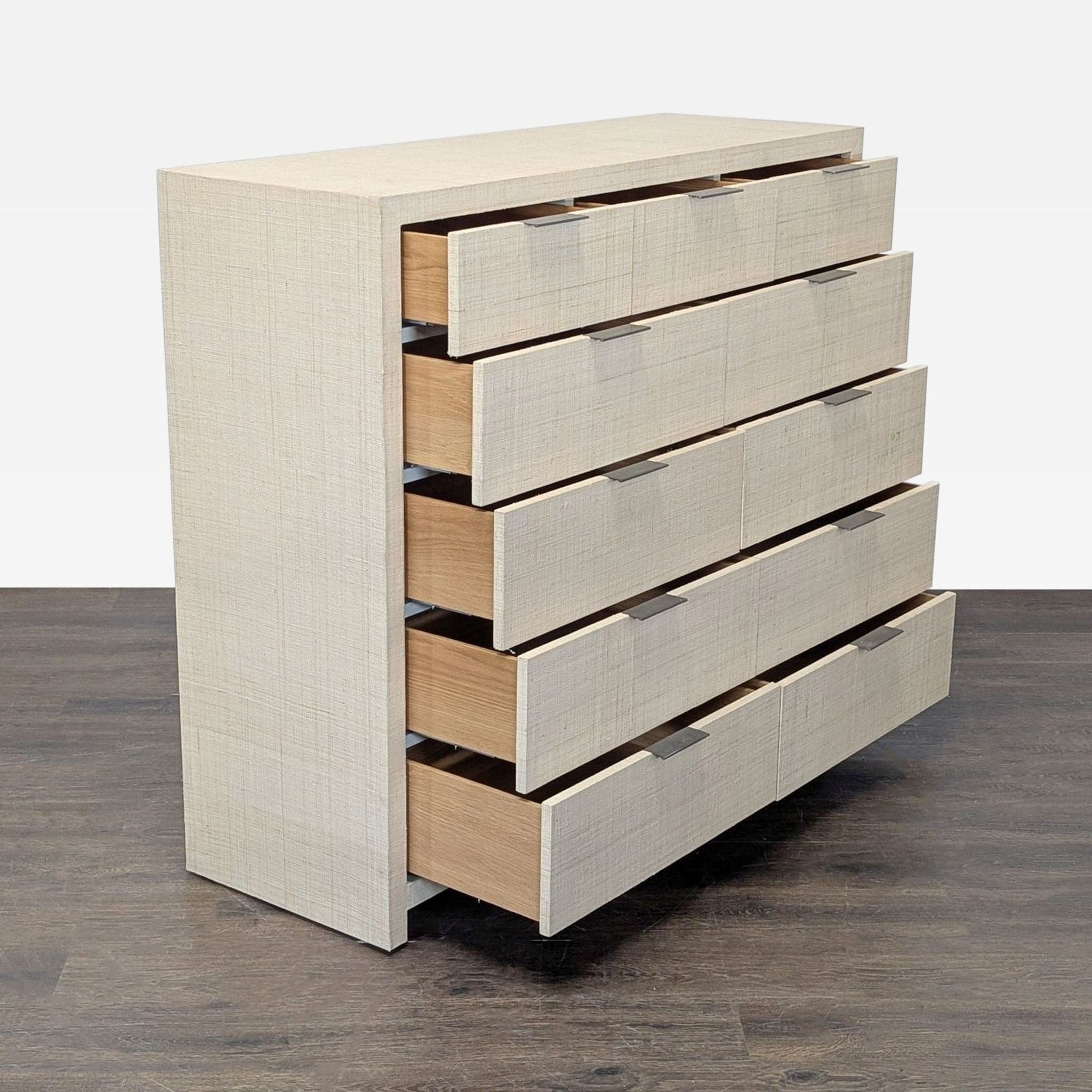 Restoration Hardware Burke 11-Drawer Modern Raffia Dresser - Thumbnail 2