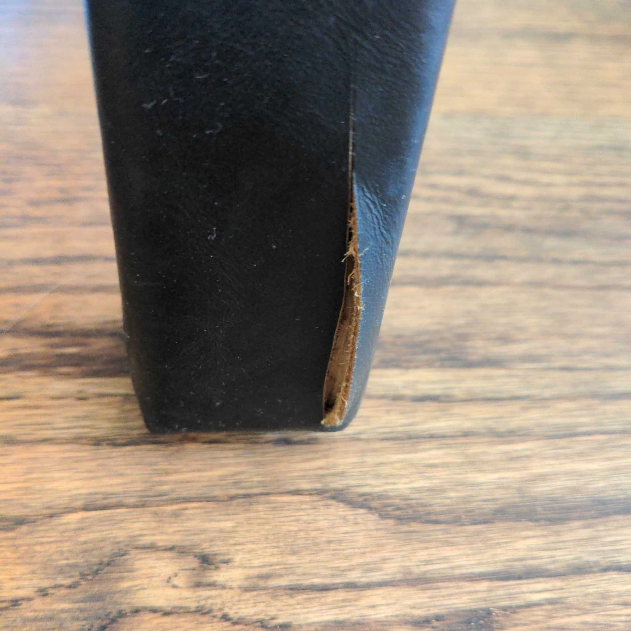 Restoration Hardware Madsen Black Leather Lounge Chair - Thumbnail 6