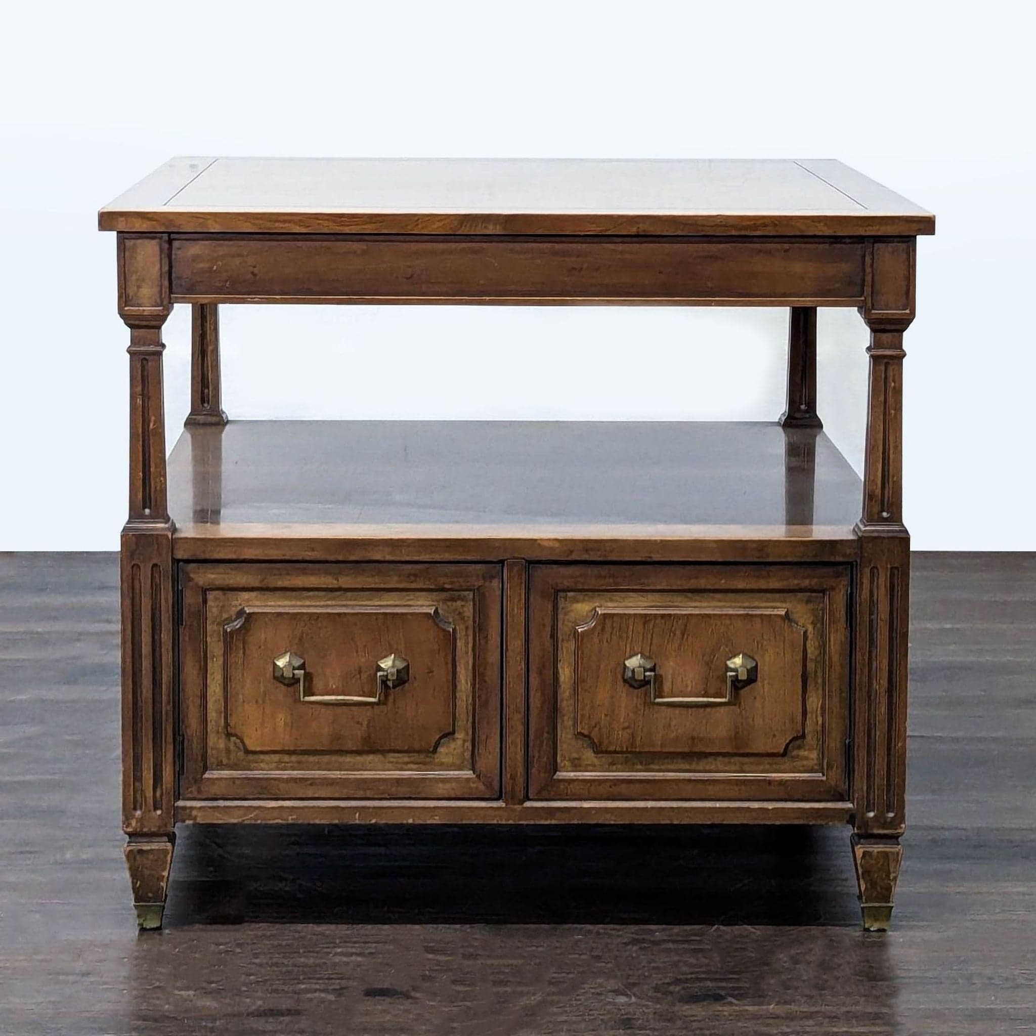 Vintage End Table with Cabinet