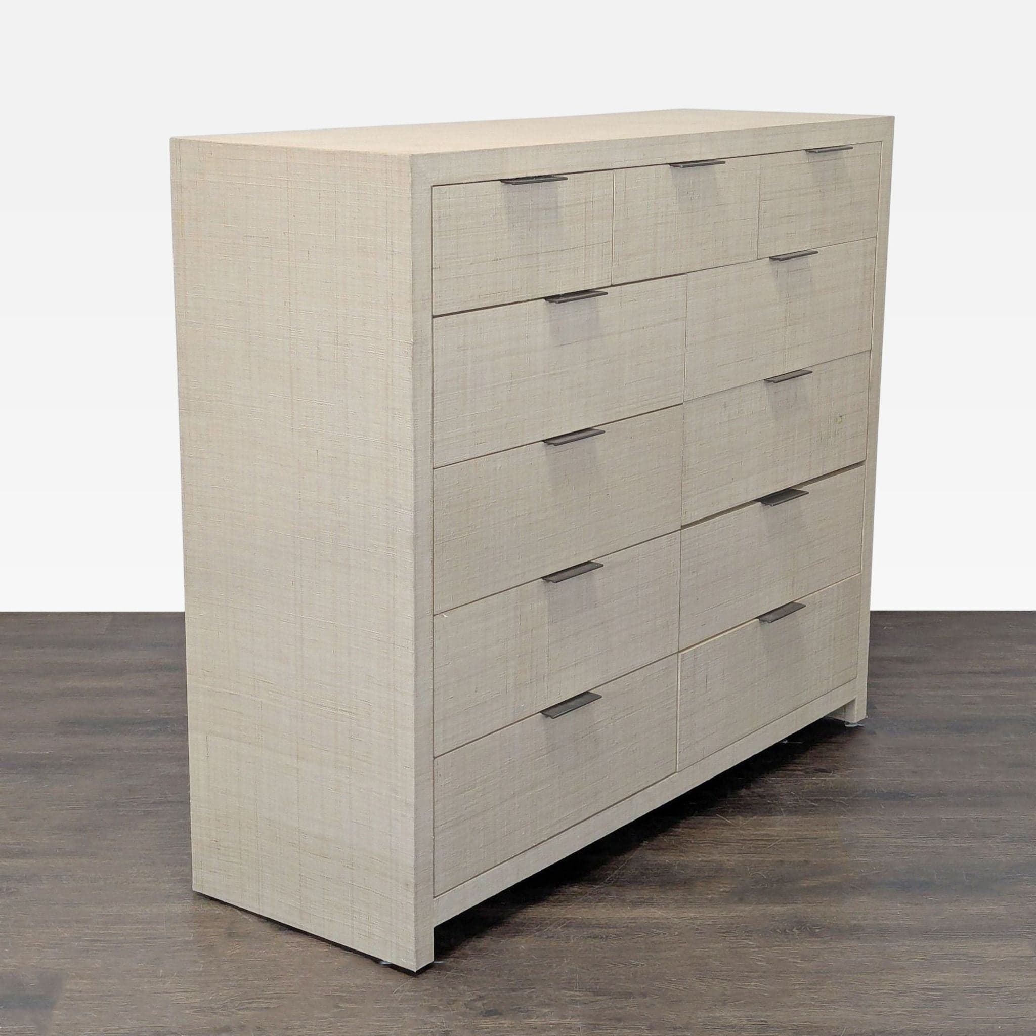 Restoration Hardware Burke 11-Drawer Modern Raffia Dresser - Thumbnail 3